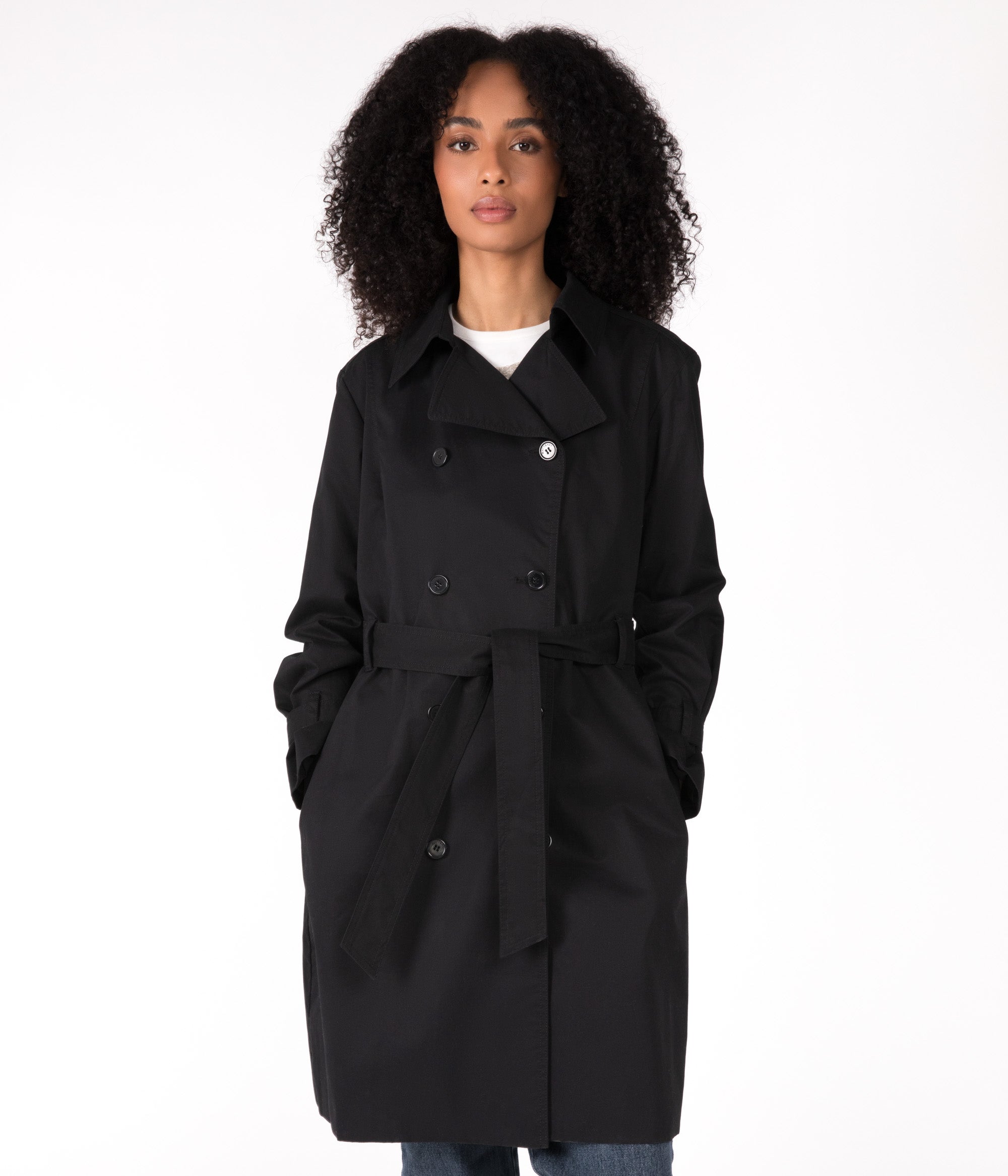 Matt & Nat Ezra Trenchcoat Baumwolle schwarz vegan