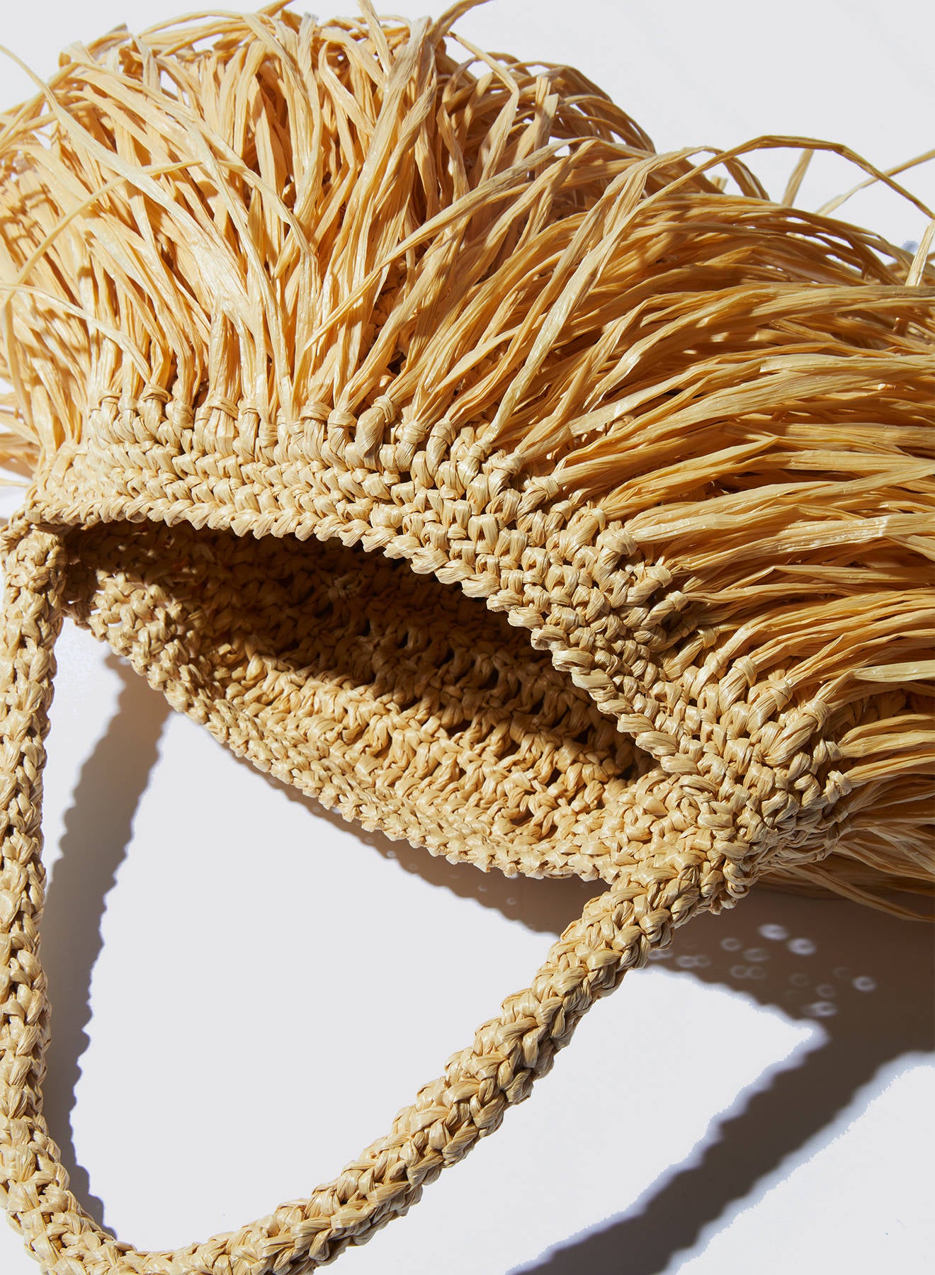Maria la Rosa Apache Bucket Eimer-Tasche Natural Fransen