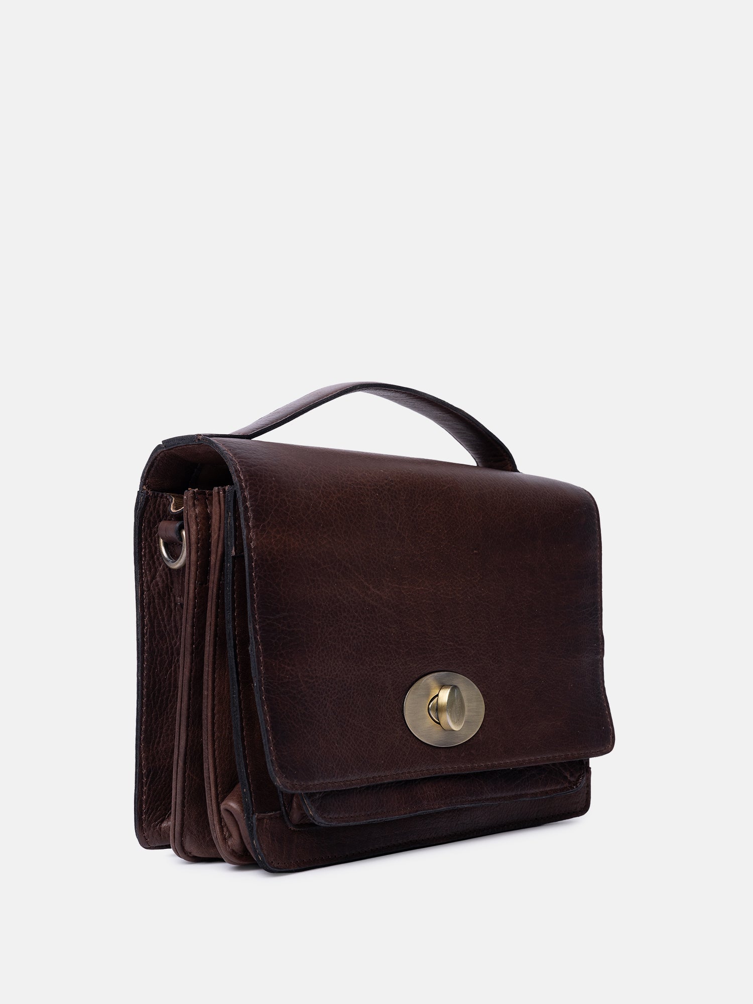 RE:DESIGNED Alba Big Umhängetasche Woodsmoke Leder
