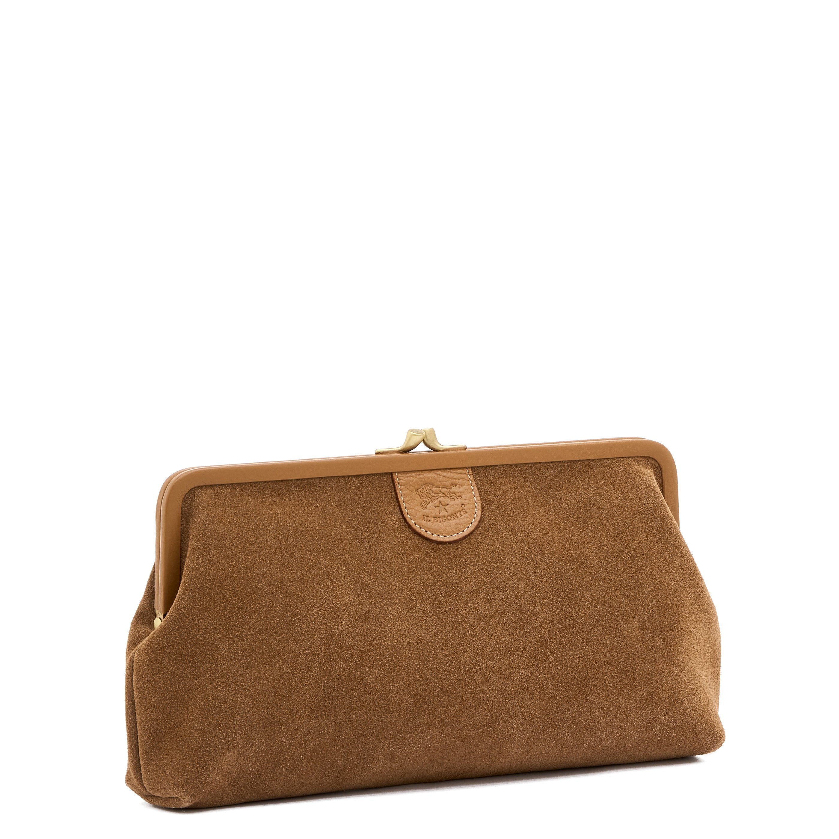Il Bisonte Pochette Clutch Suede gianduia