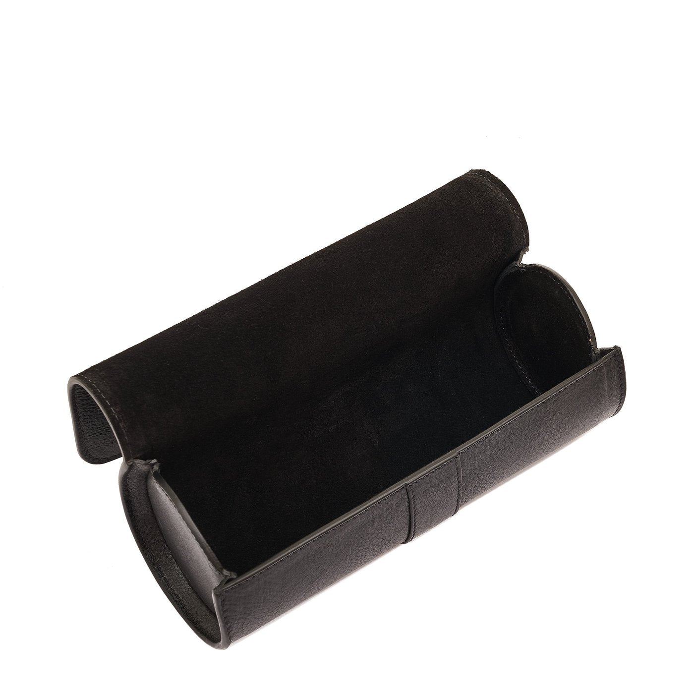Il Bisonte Uhrenbox Schwarz Vegetal-Leder Suede