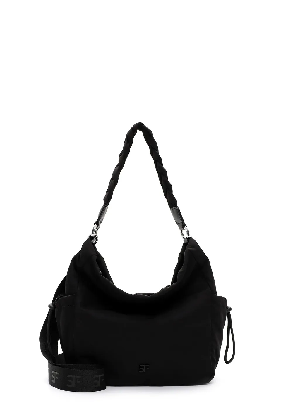 SURI FREY Abby Crossover Schultertasche Schwarz geflochten