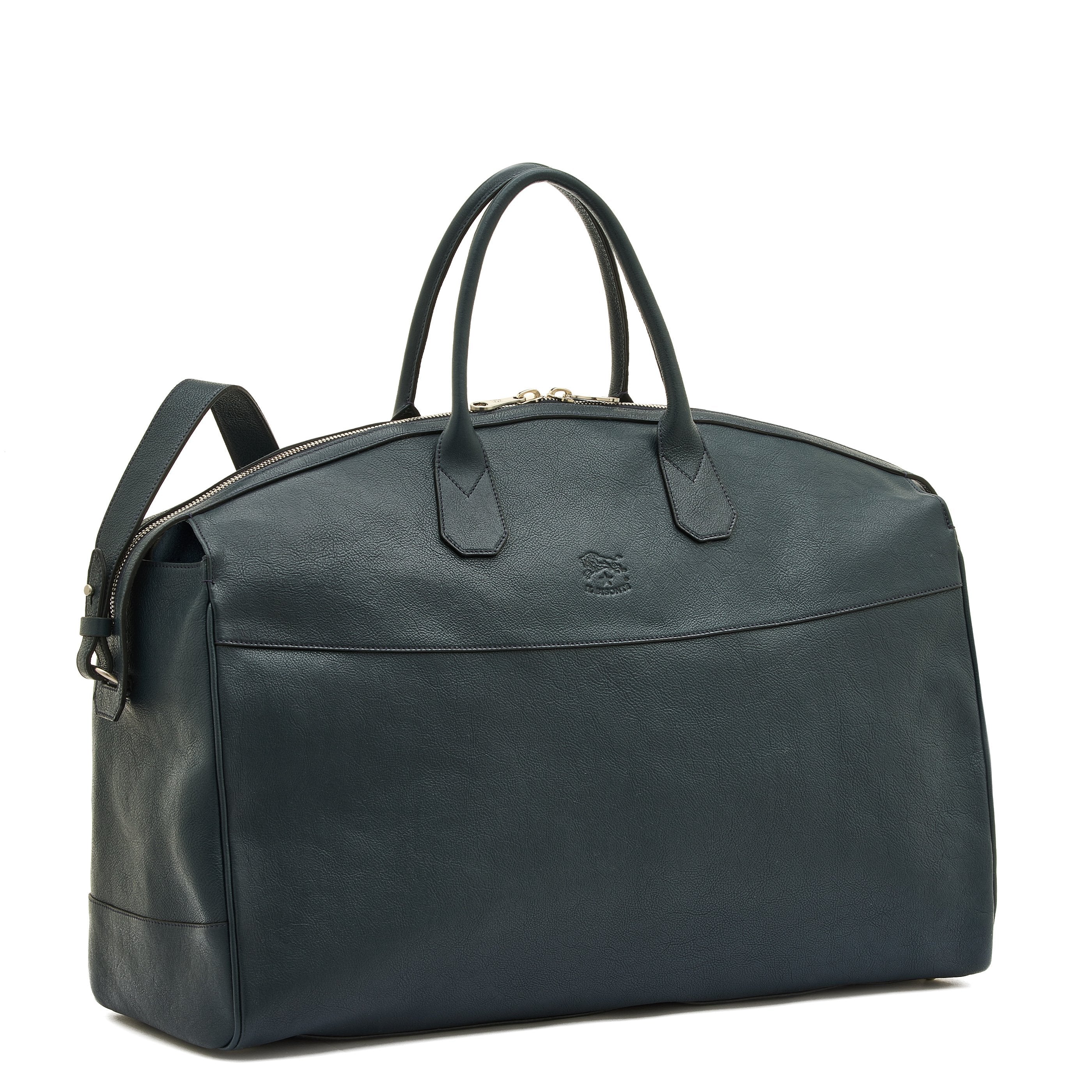 Il Bisonte Archetipo Reisetasche Blau Vollleder