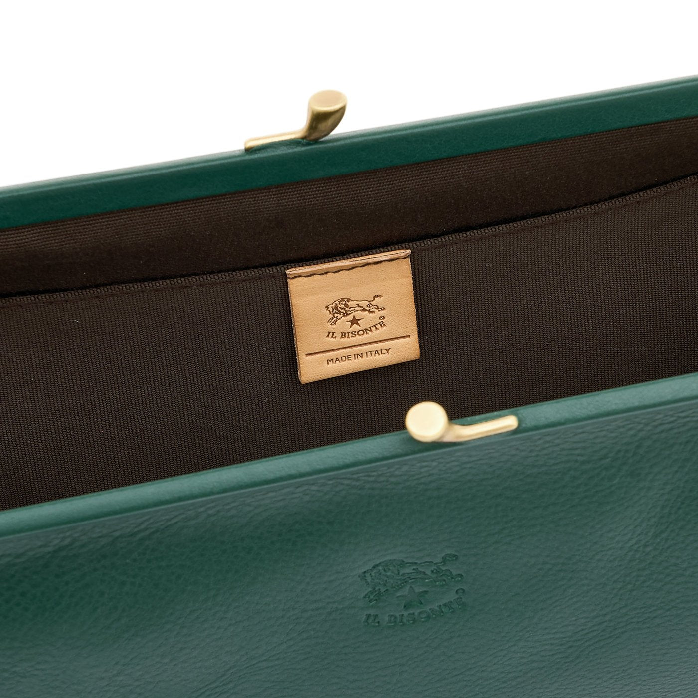 Il Bisonte Manuela Clutch Pochette grün Vollleder