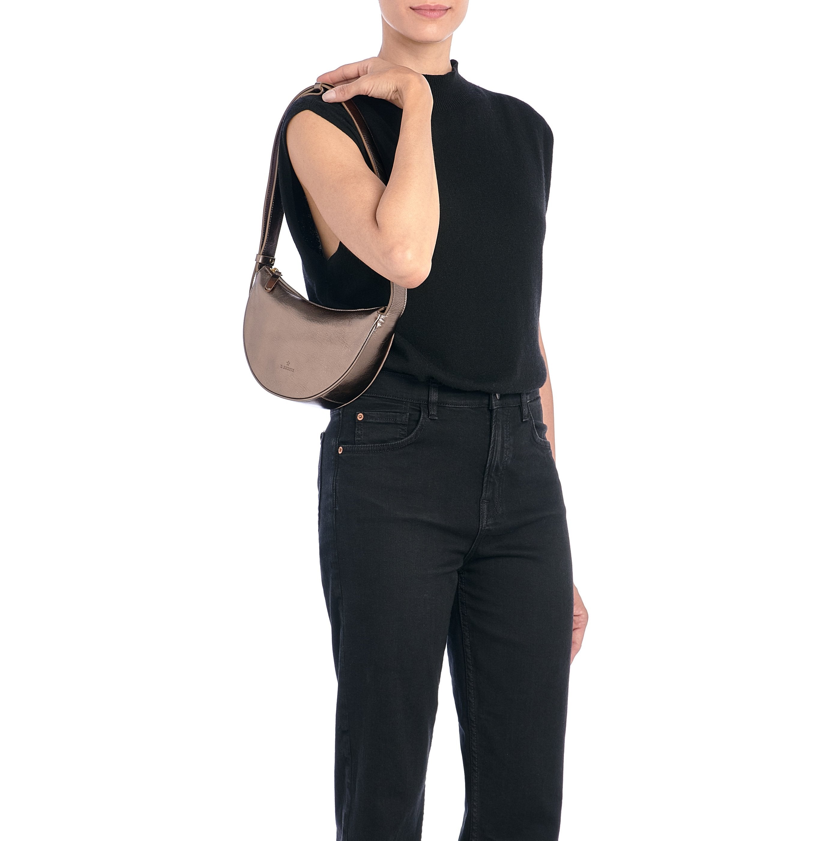 Il Bisonte Oliveta Hobo Bronzemetallic Vollleder