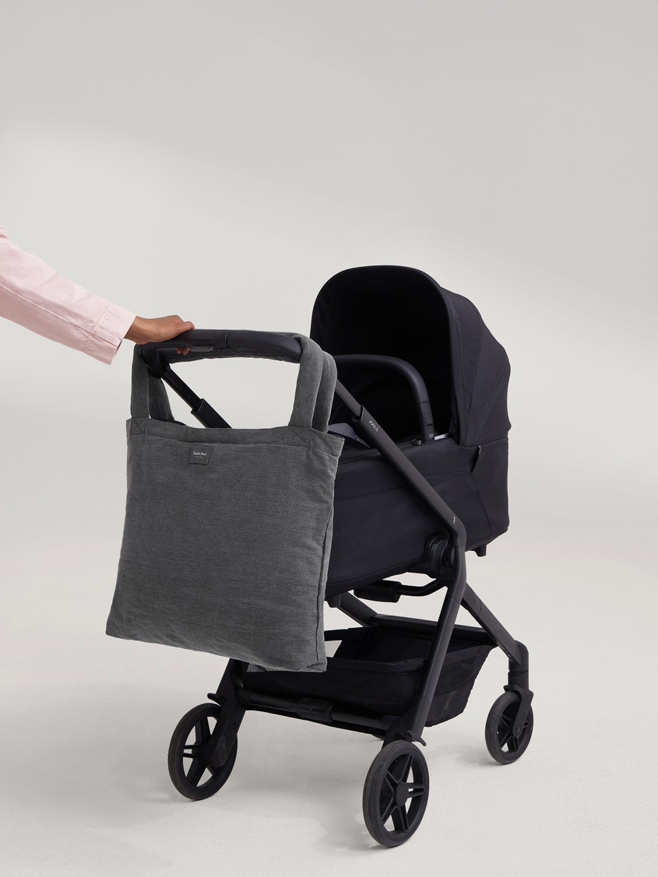 Studio Noos Denim Mom Bag Shopper Grau Jeansstoff