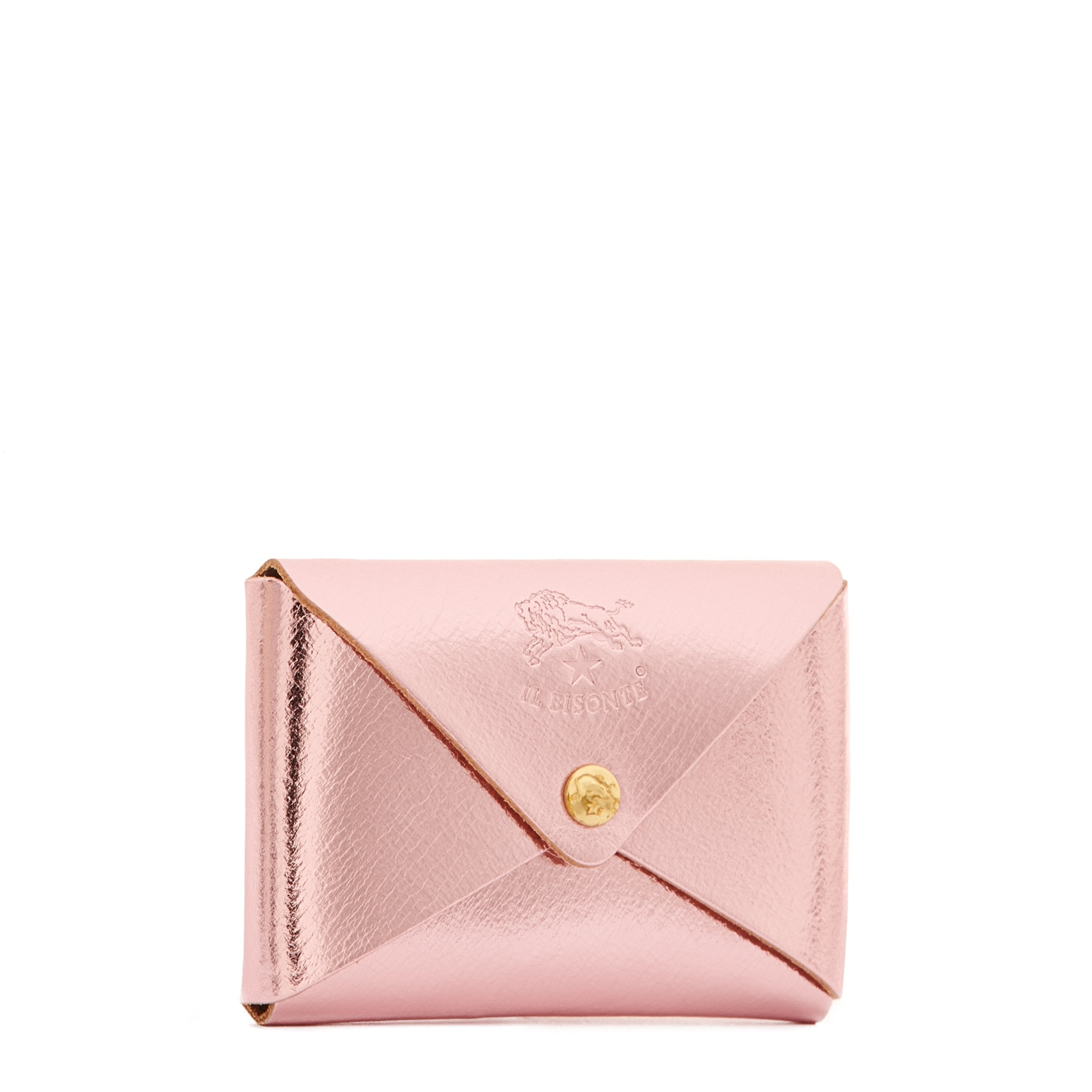 Il Bisonte Sovana Visitenkartenetui Rosa Metallic