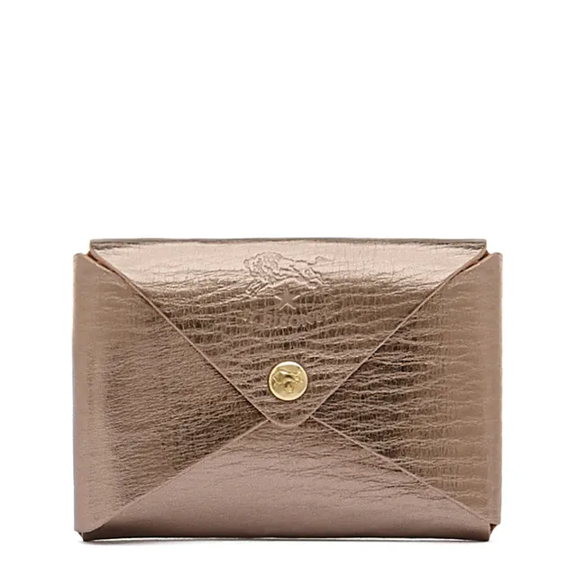Il Bisonte Sovana Kartenetui Bronze Metallic Leder