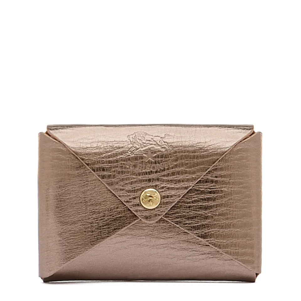 Il Bisonte Sovana Kartenetui Bronze Metallic Leder