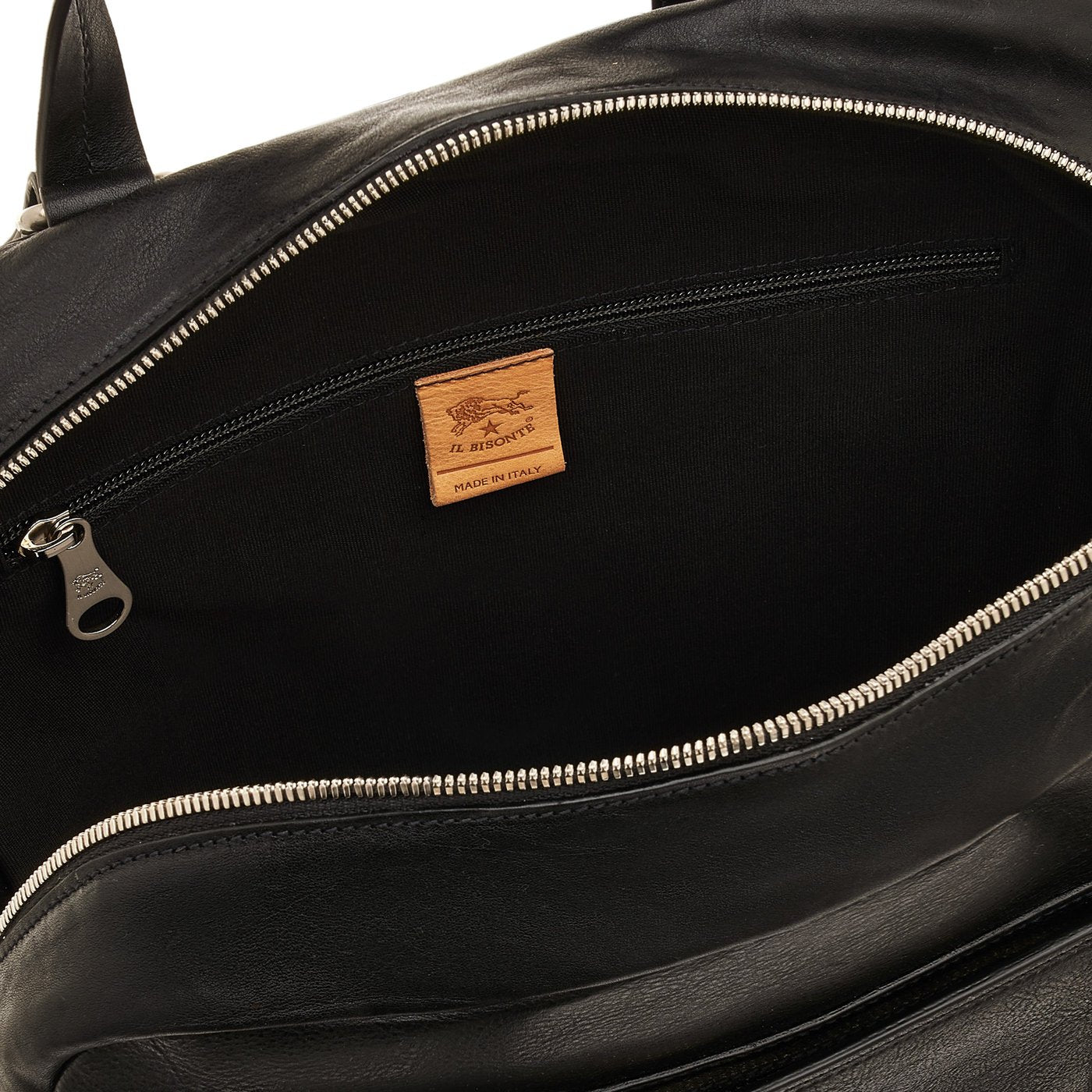 Il Bisonte Trebbio Lederrucksack Schwarz