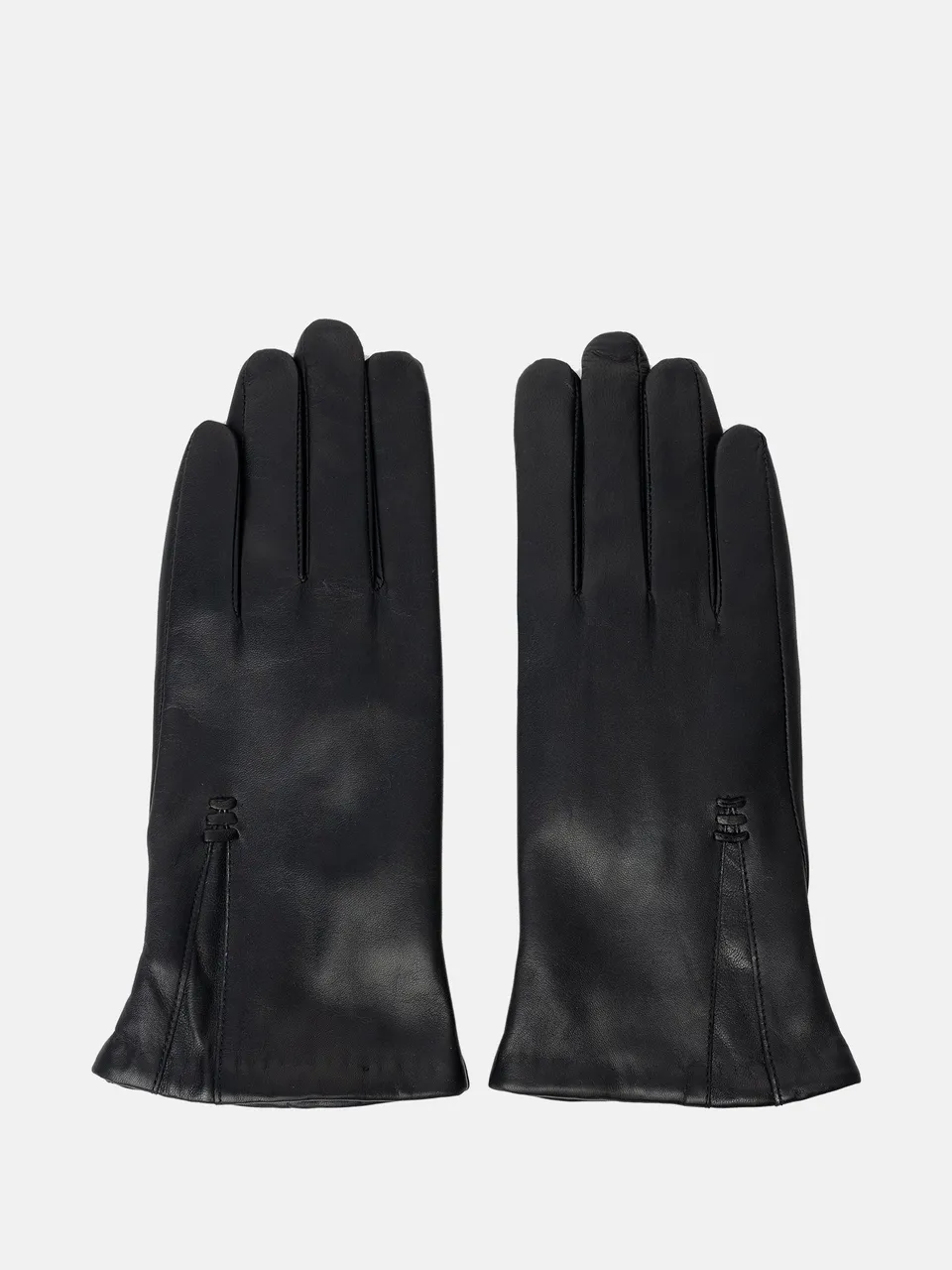 RE:DESIGNED Kayla Wool Lederhandschuhe Schwarz Wolle