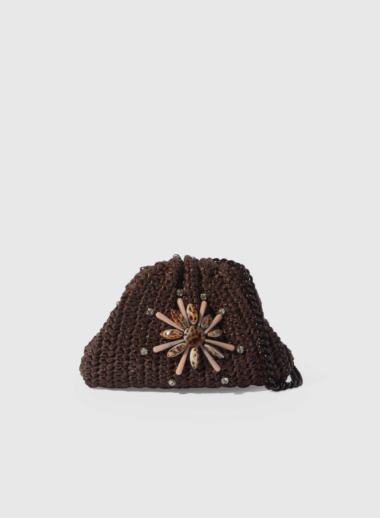 Maria la Rosa Raffelle Mini Bag Clutch Pink Häkel