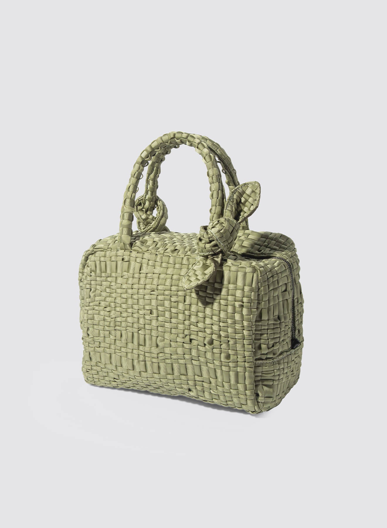 Maria la Rosa Bow Bag Handtasche Salvia Handgewebt