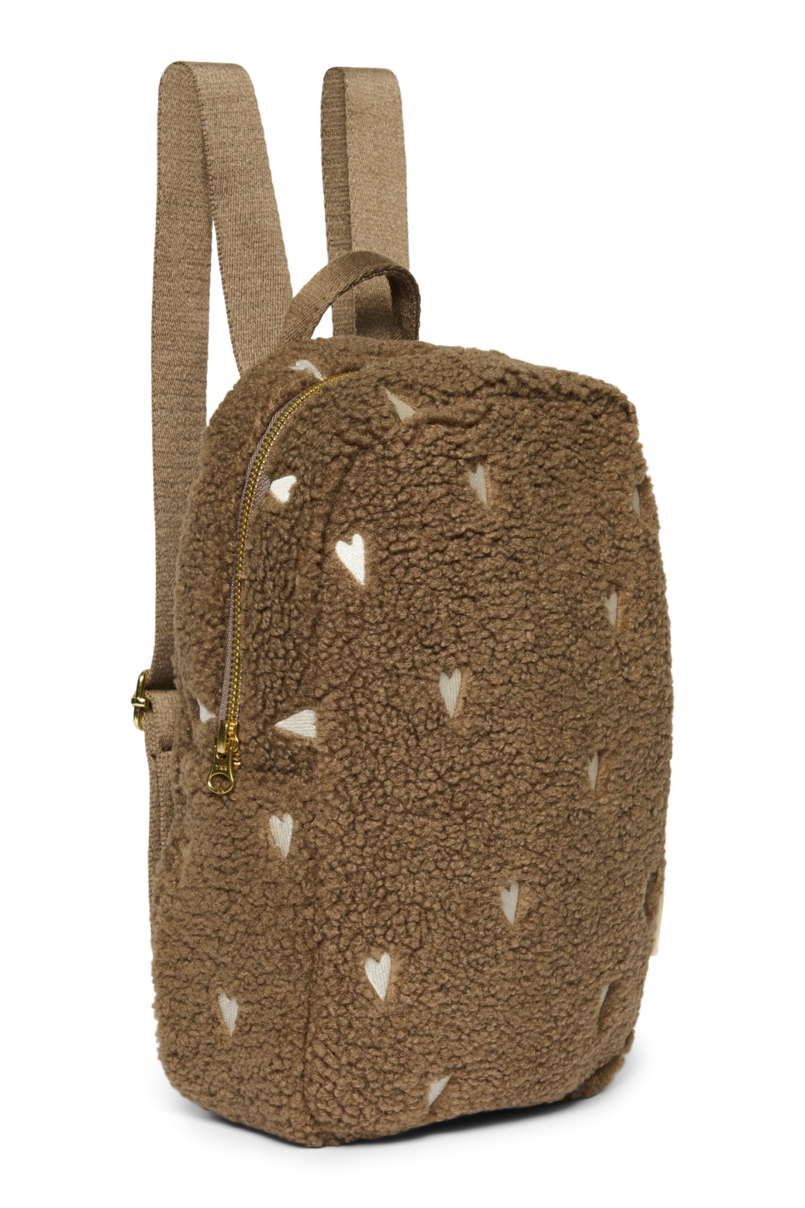 Studio Noos Teddy Mini-Rucksack Brown Hearts Kleinkind