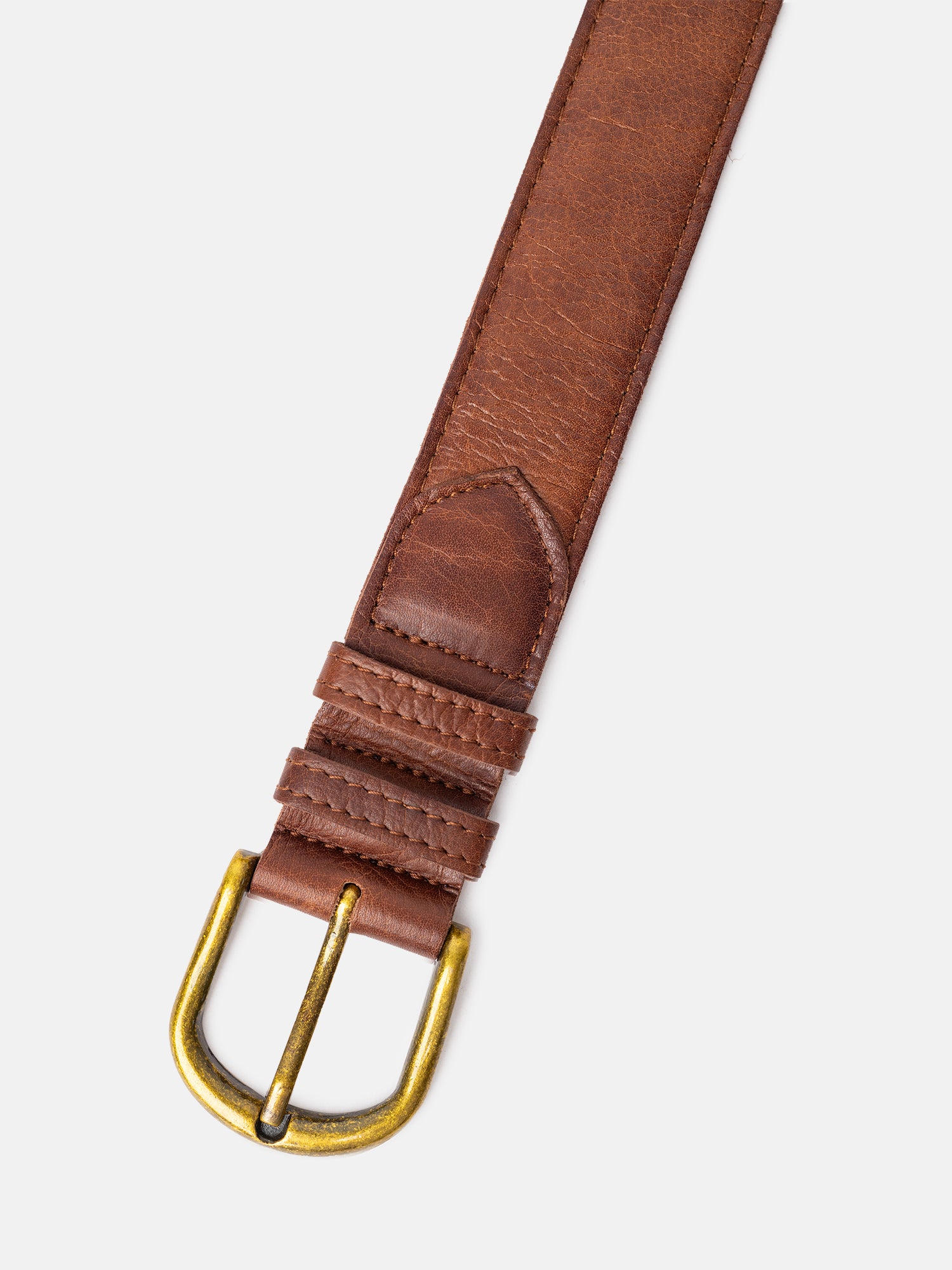 RE:DESIGNED Hyas Wide Gürtel Walnut Vollleder