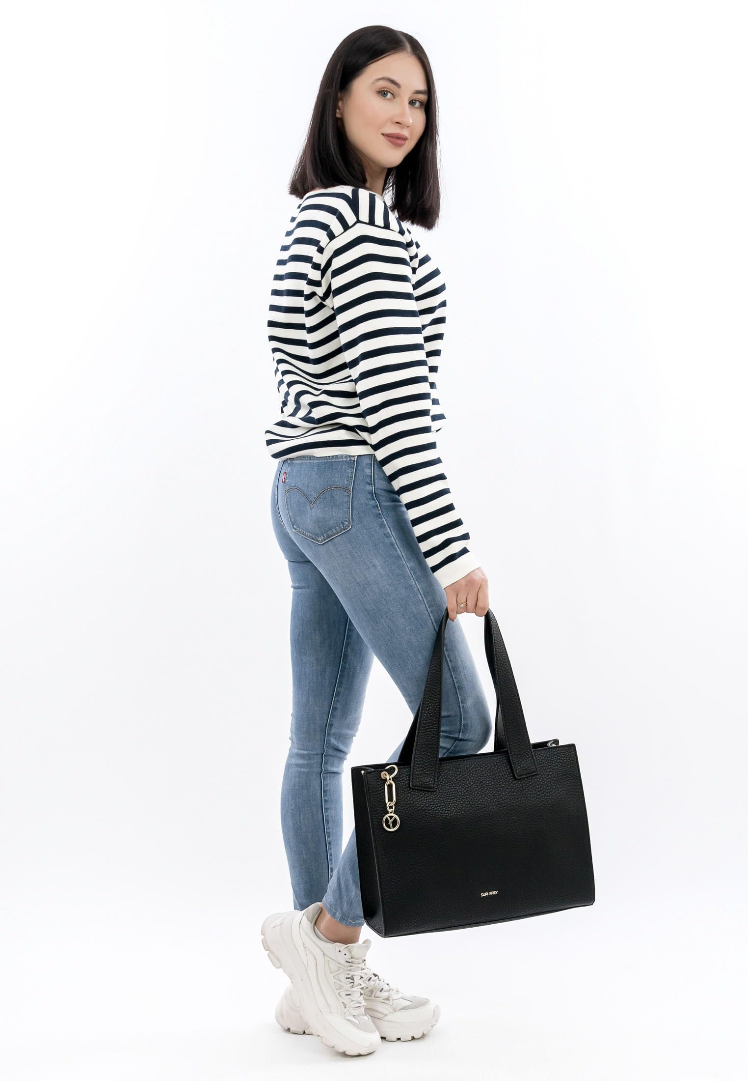 SURI FREY Gwenny Cityshopper M Shopper Schwarz Büro