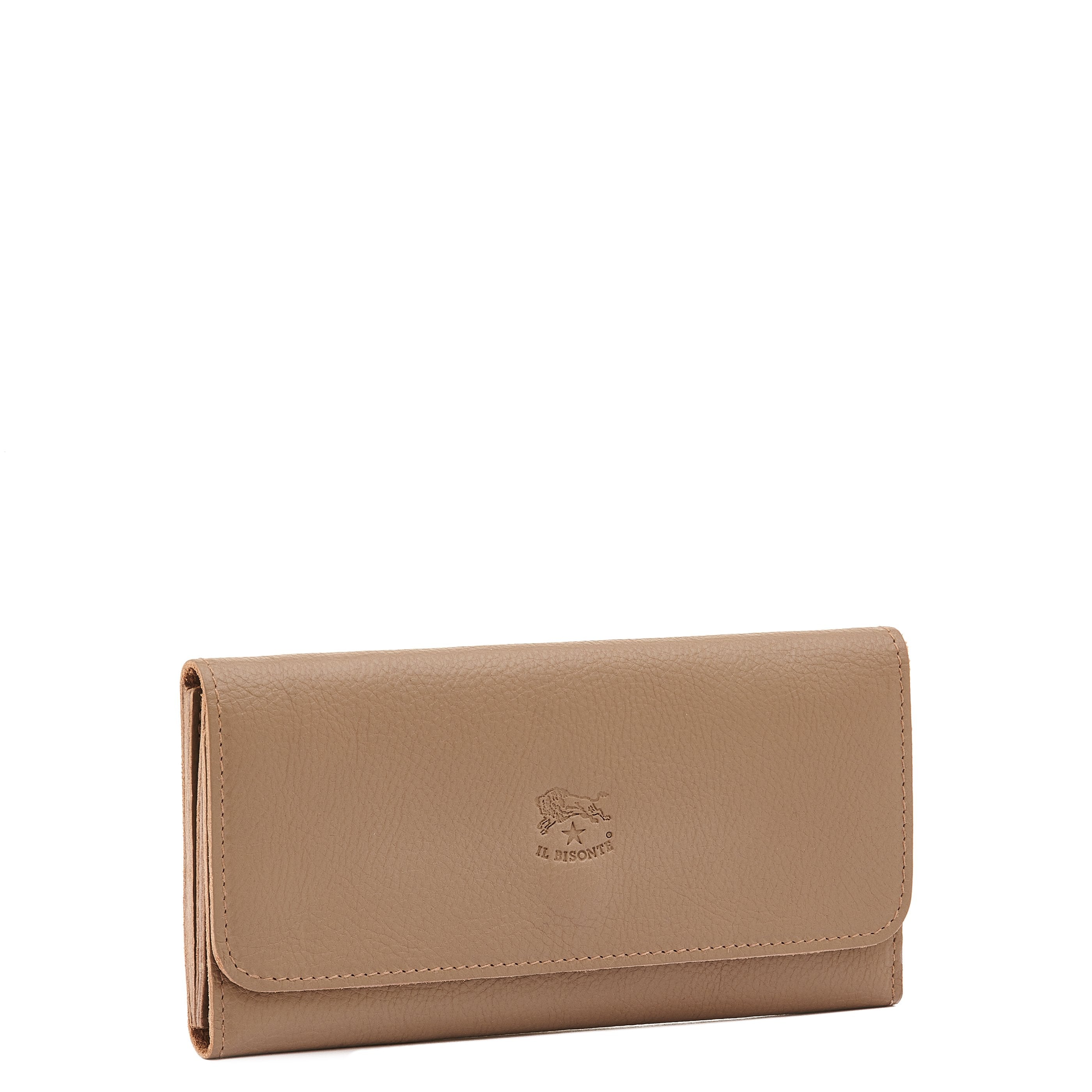 Il Bisonte Continental Geldbörse Damen taupe Vollleder
