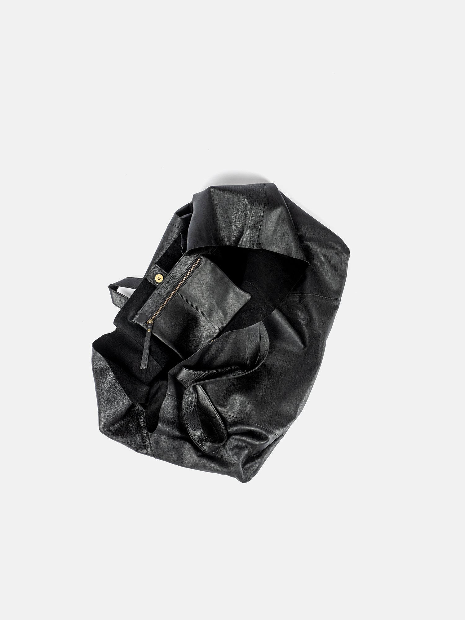 RE:DESIGNED Fie Urban Weekender Schwarz Vollleder