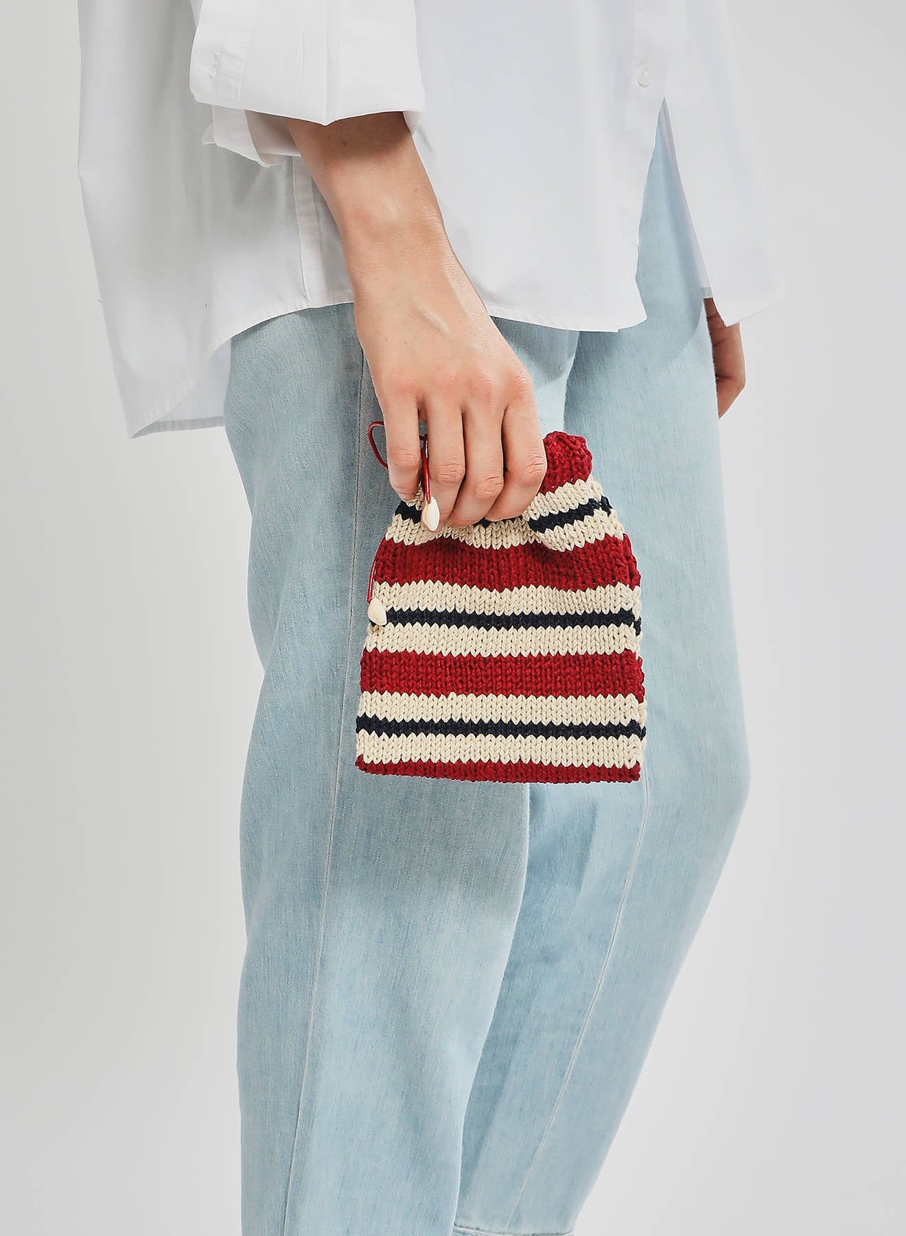 Maria la Rosa Mini Pouch WBS25.36 Beutel Blau Baumwolle