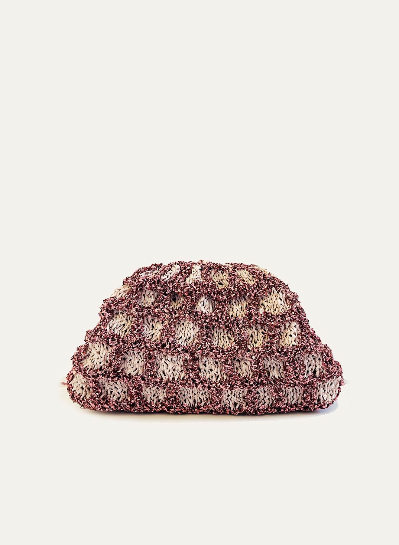 Maria La Rosa El Grand Game Bag Clutch Military gestrickt