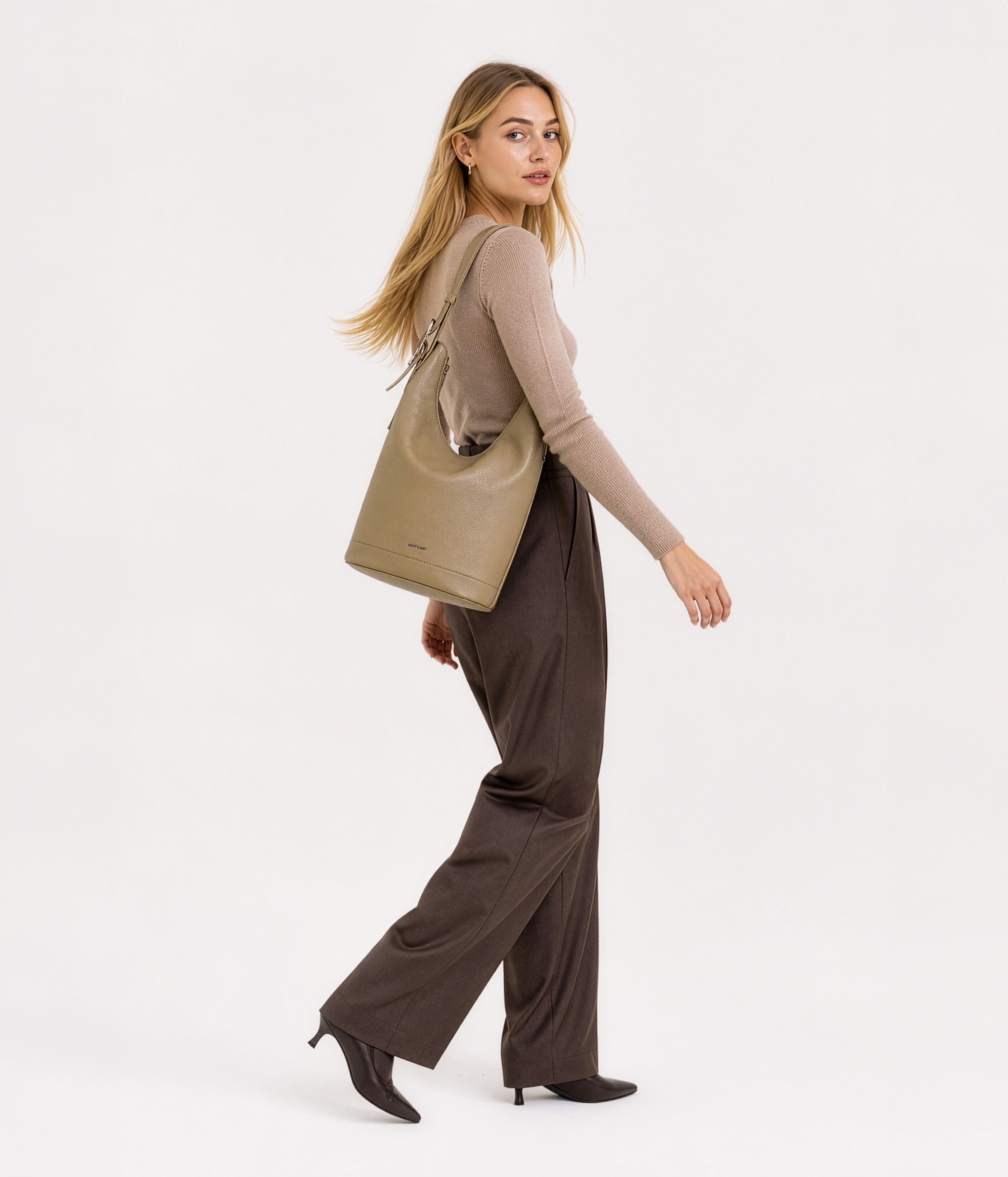 Matt & Nat Jesa Grain Hobo Bag Rosemary vegan