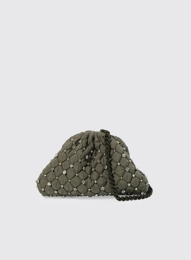Maria la Rosa Strass Mini Bag Clutch Schwarz Strass