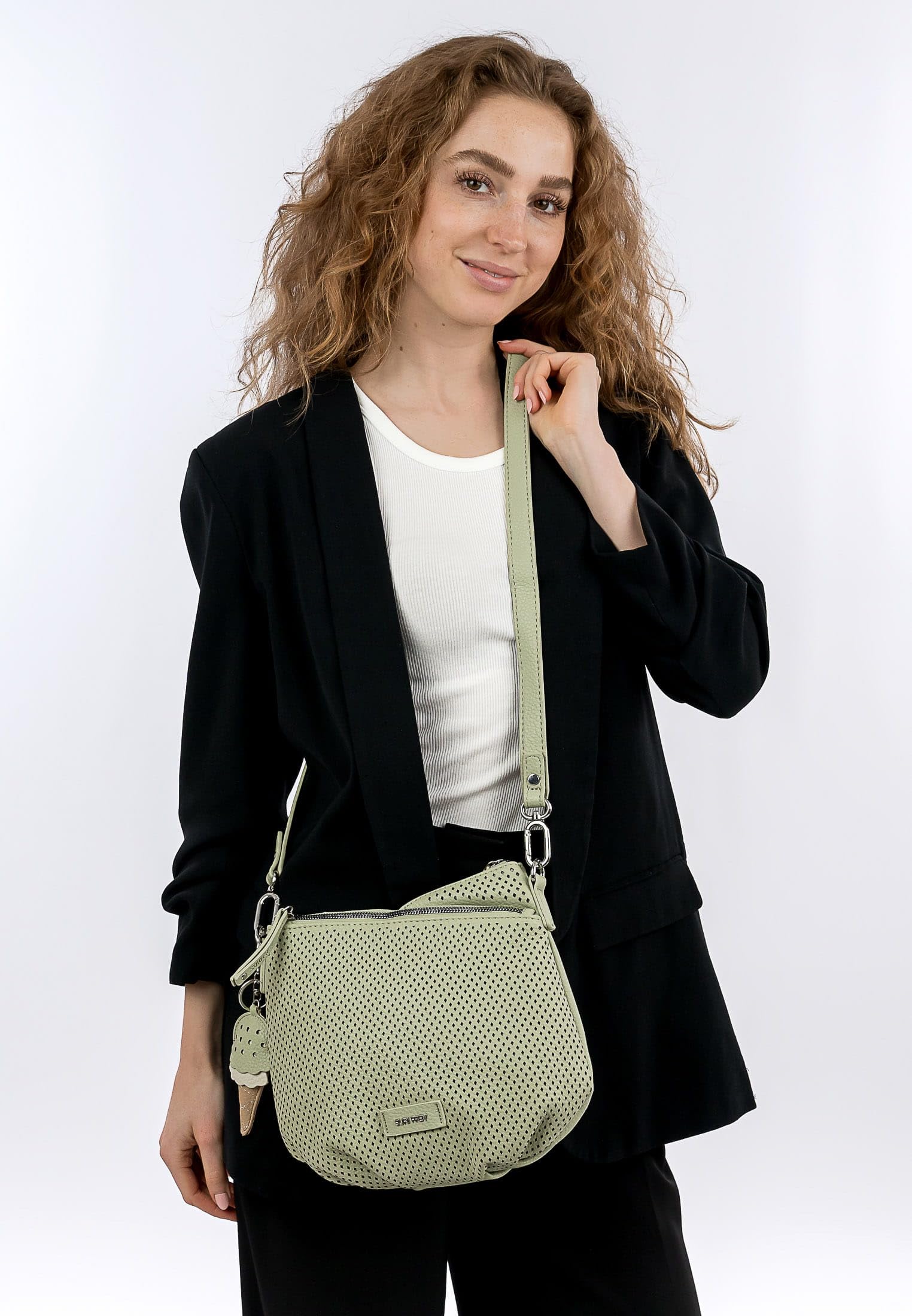 SURI FREY Cilly Crossover Bag Umhängetasche Pistachio 2-Fach