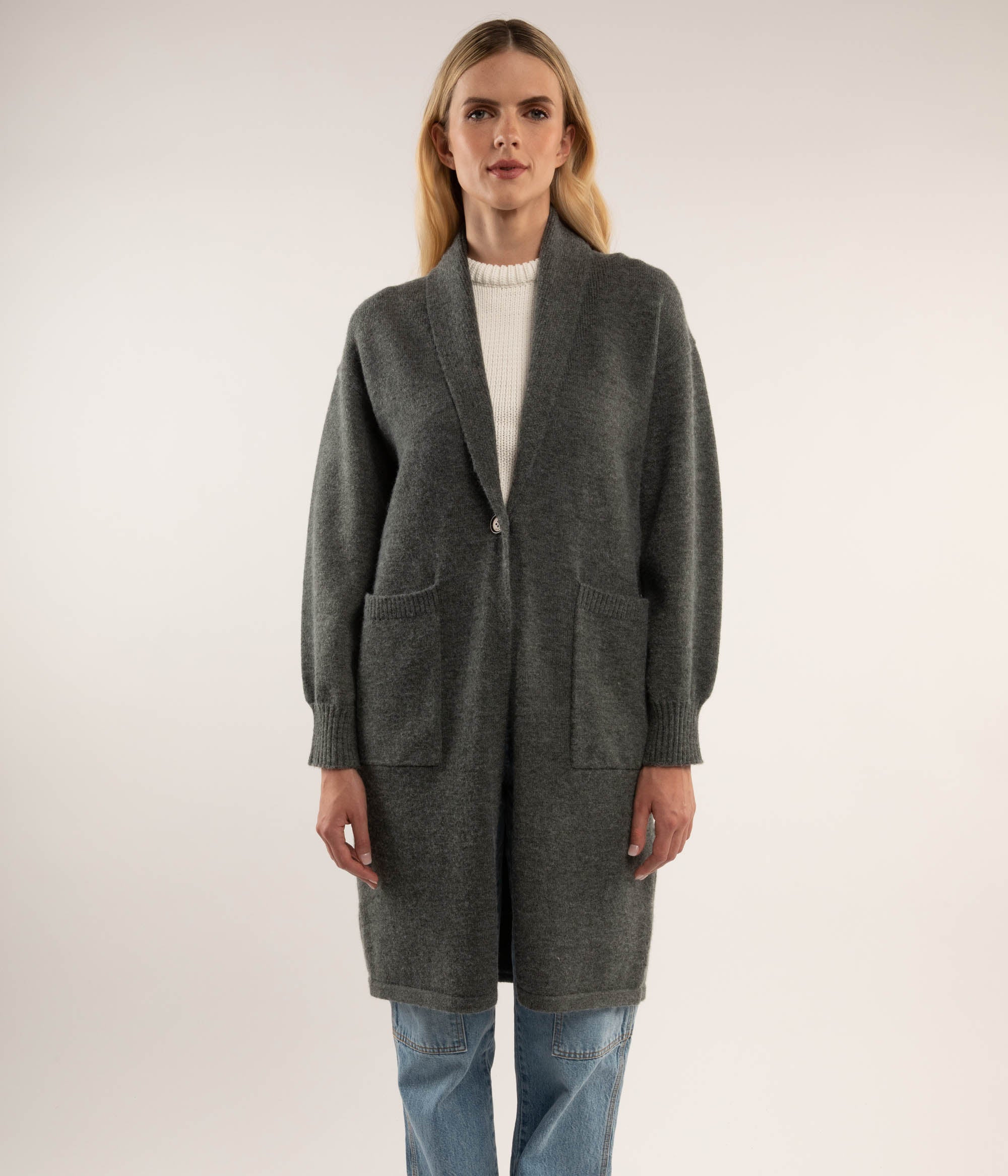 Matt & Nat Ness Cardigan Damen Taupe lang