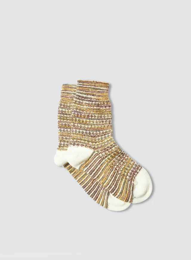 Maria la Rosa Serpentine Socken Senf Melange