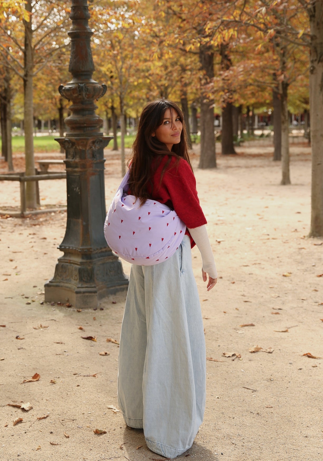 Studio Noos Puffy Cross Body Bag Umhängetasche Purple Hearts
