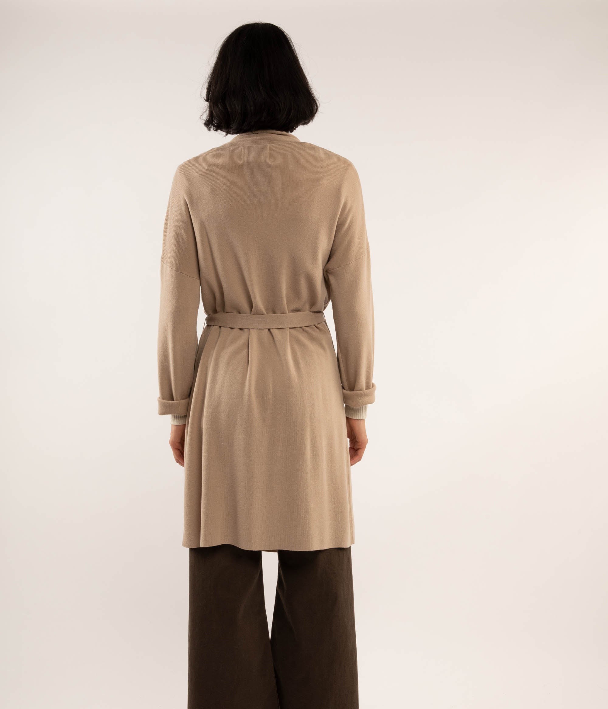 Matt & Nat Carol Cardigan Tan Wickel mit Gürtel