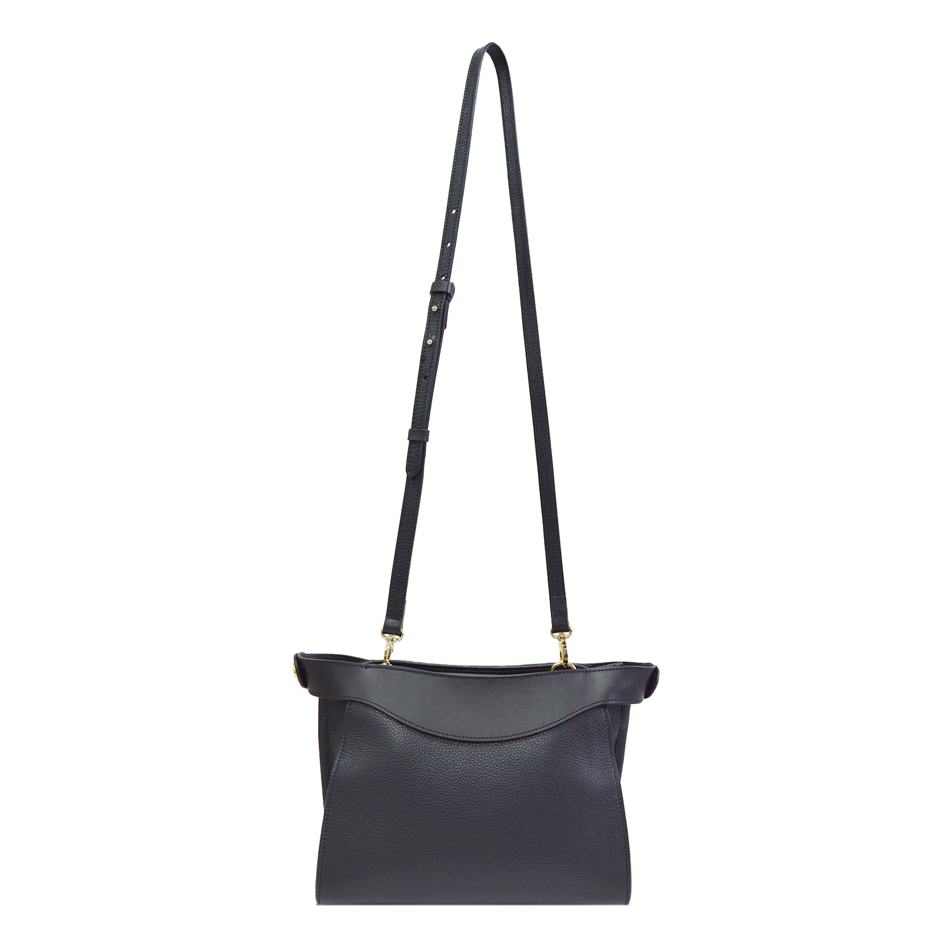Lamarthe Heritage Umhängetasche schwarz Vollleder