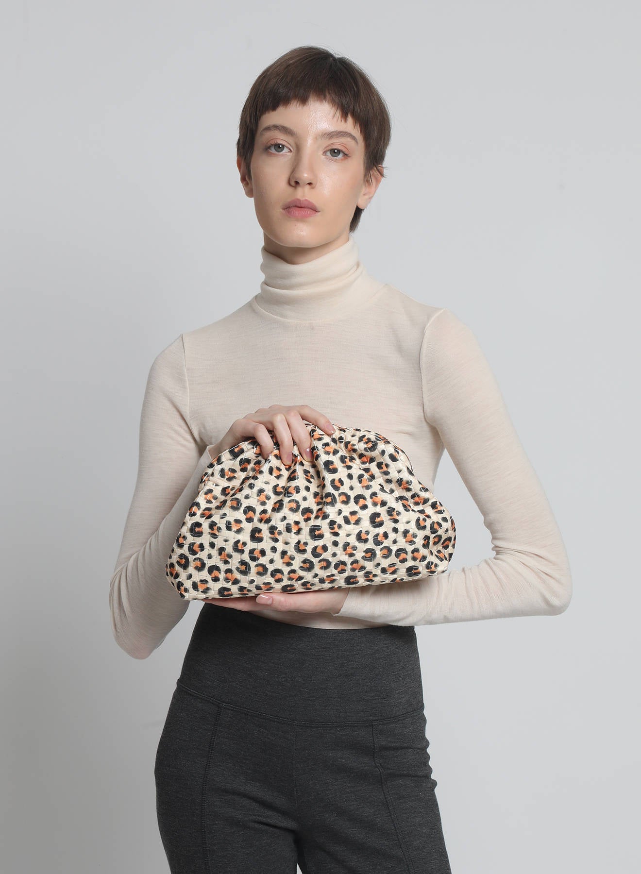 Maria la Rosa Savana Game Bag Clutch Leo 30cm
