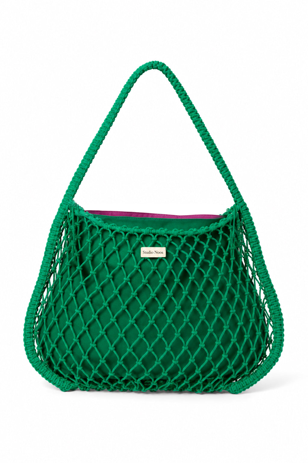 Studio Noos Macrame Mom Bag Strandtasche Grün Wende-Inlet