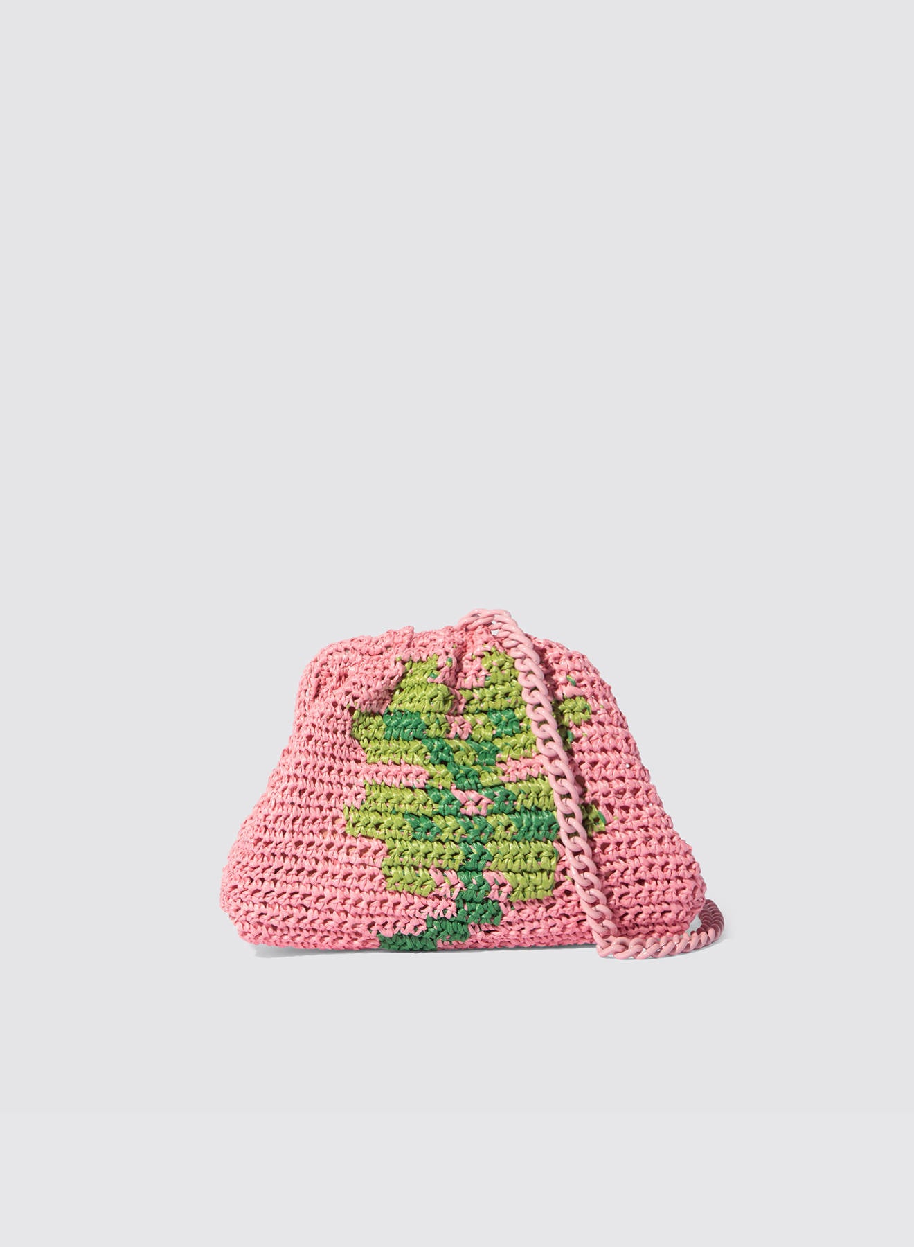 Maria la Rosa Clover Mini Bag Crochet Clutch Natural Kleeblatt