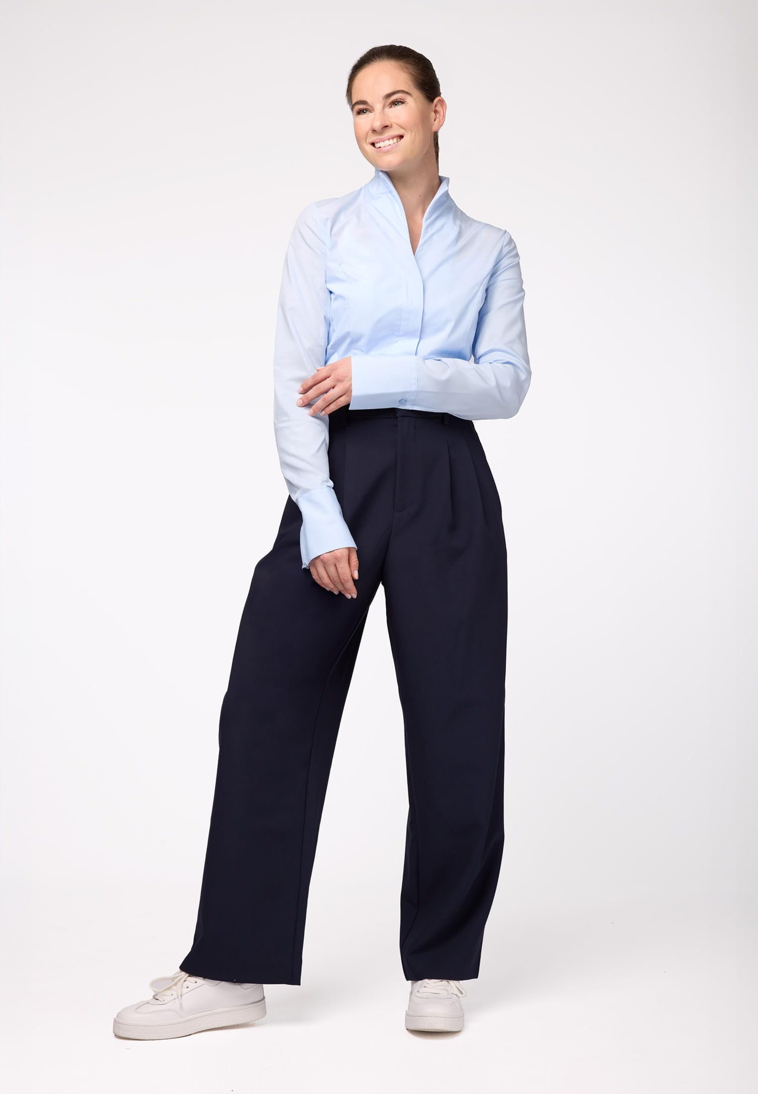 SURI FREY SFY Freyday SW10064 Bluse XS Blau Baumwolle