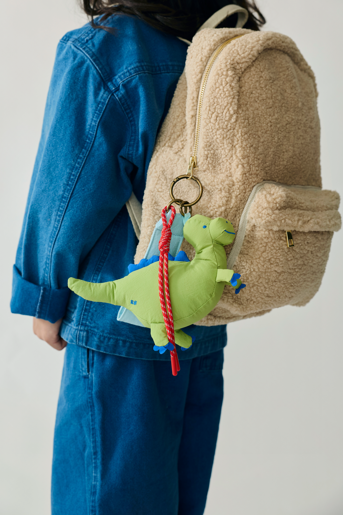 Studio Noos Bag Charm Anhänger Dino grün