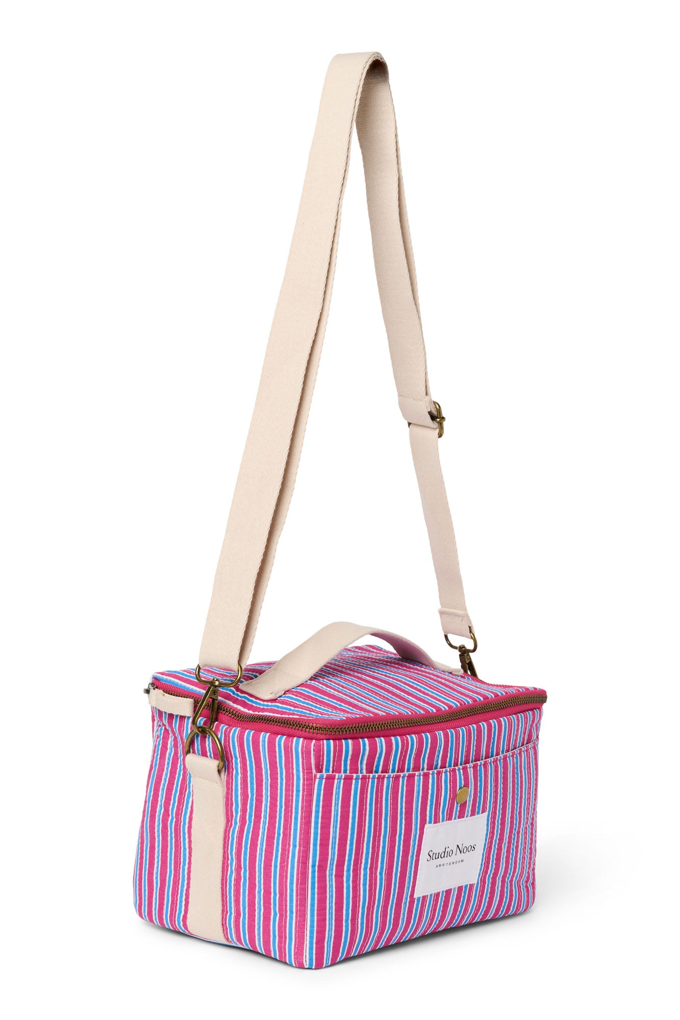Studio Noos Poplin Striped Cooler Bag Kühltasche Himbeer