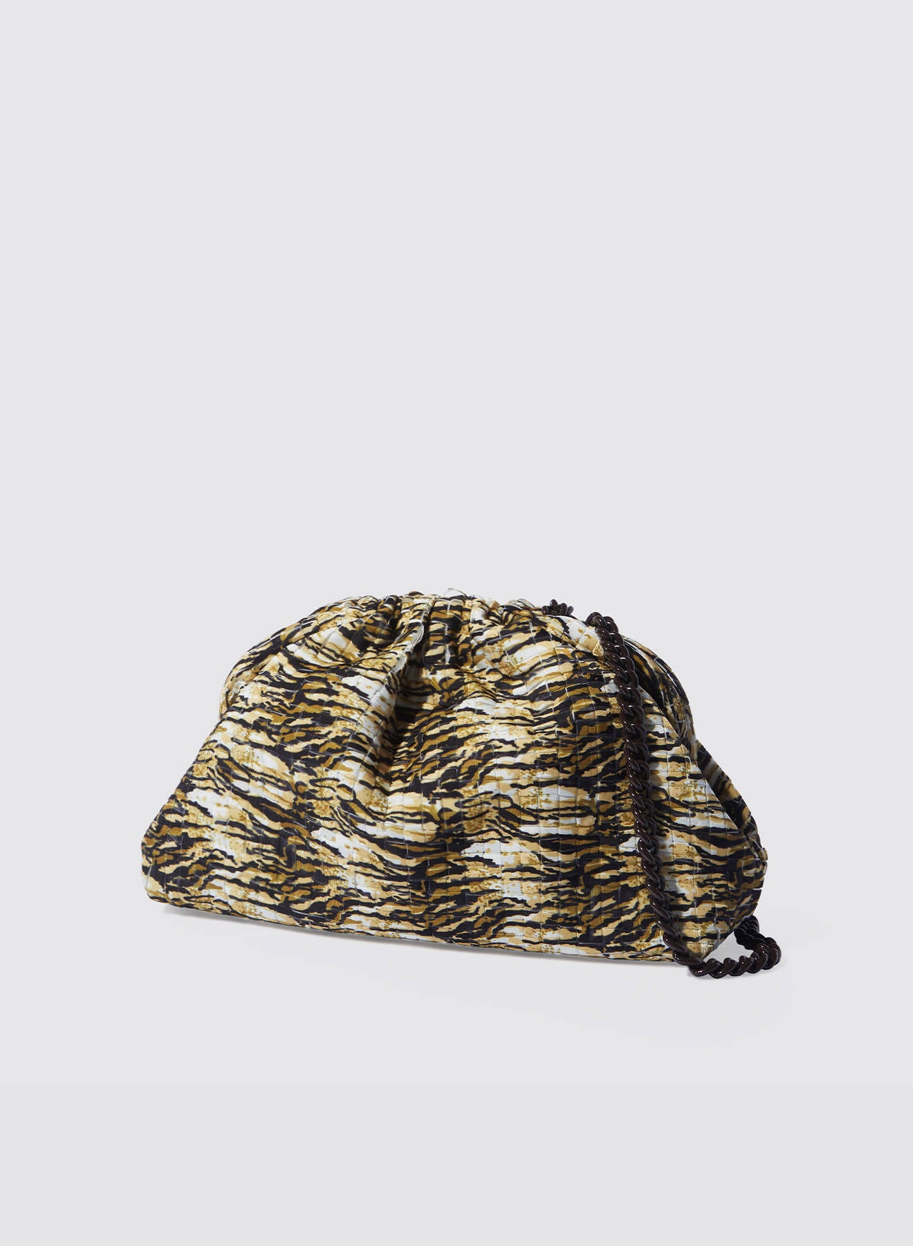 Maria la Rosa Tigress Game Bag Clutch Grün Tigerprint