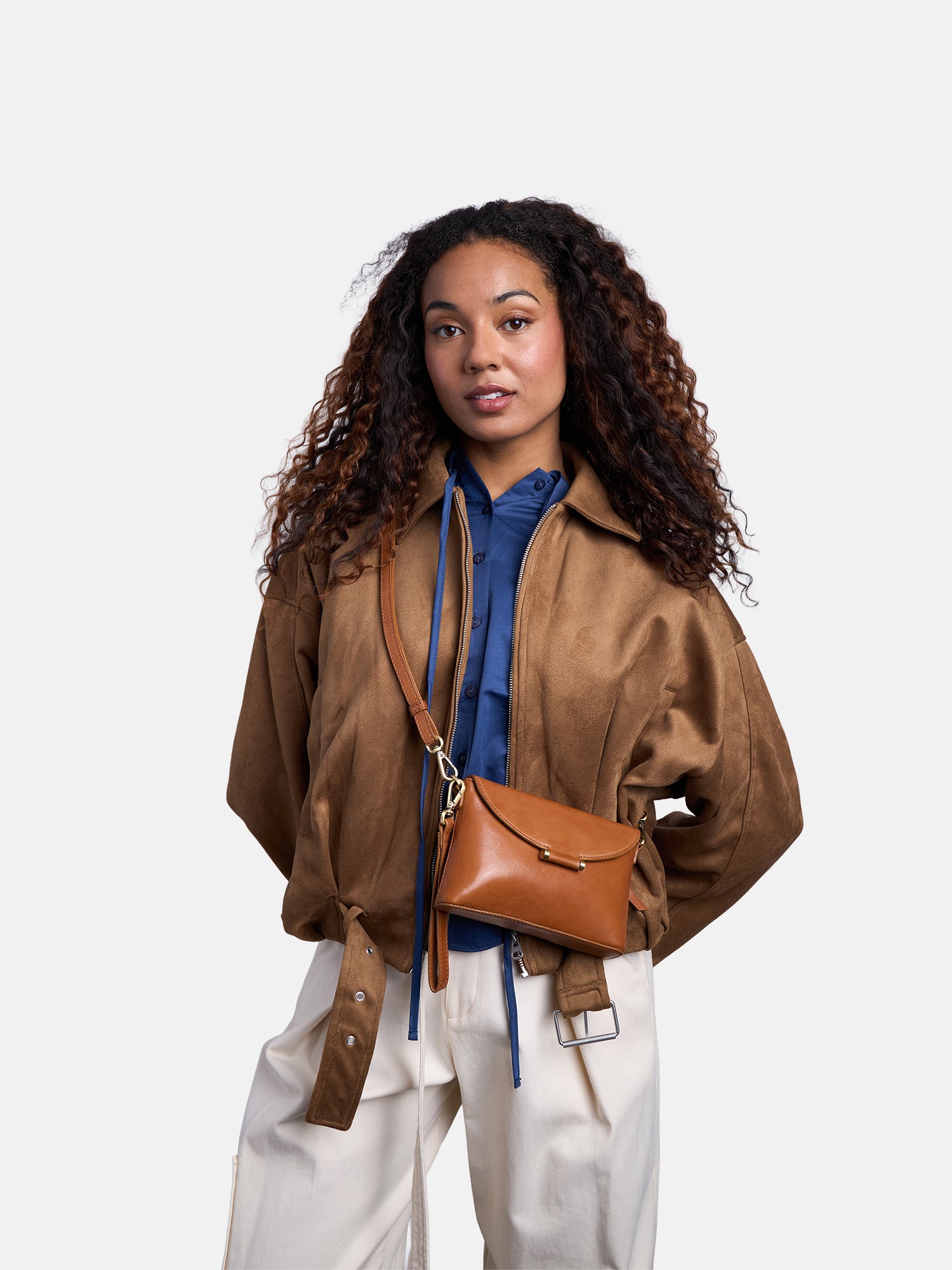 RE:DESIGNED Sonia 6675 Clutch Tan Vollleder