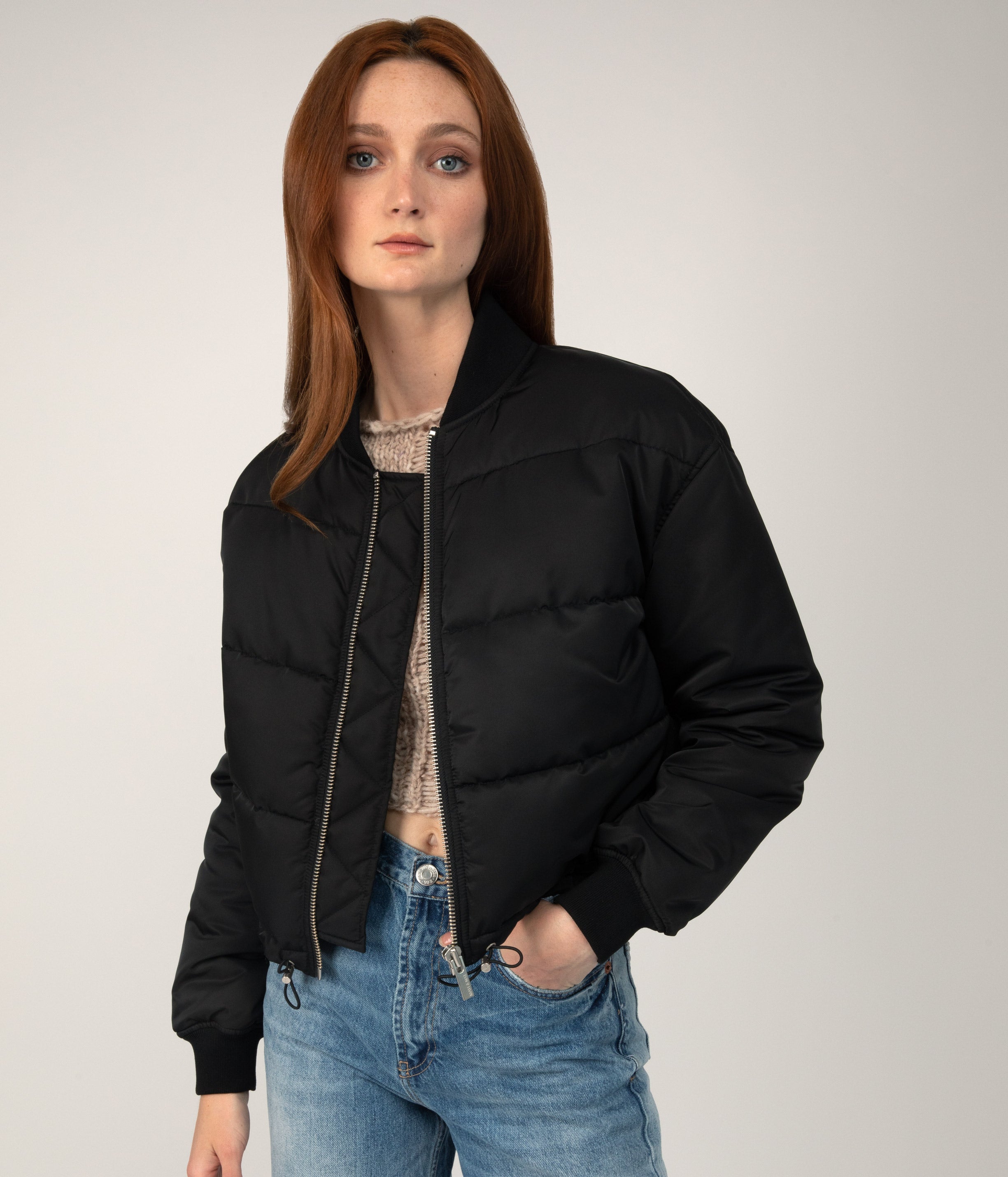 Matt & Nat Rosie Puffer Jacke Schwarz vegan