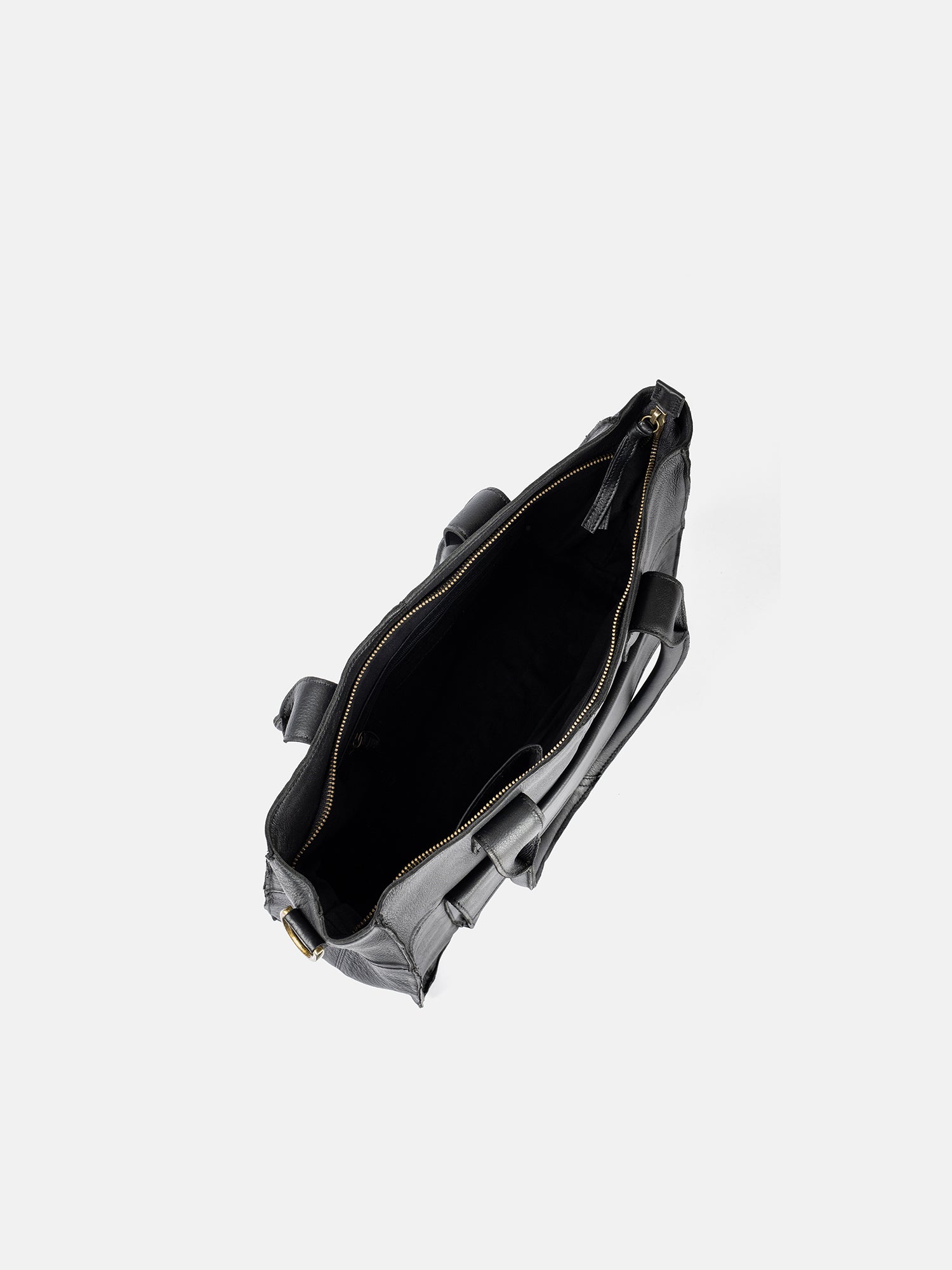 RE:DESIGNED Otilia Urban Schultertasche Schwarz Vollleder