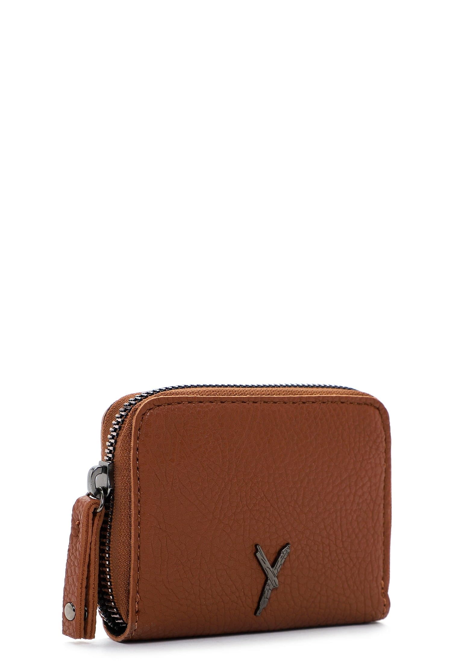 SURI FREY Gitty Zip Around Wallet Mini Darkcognac 10cm