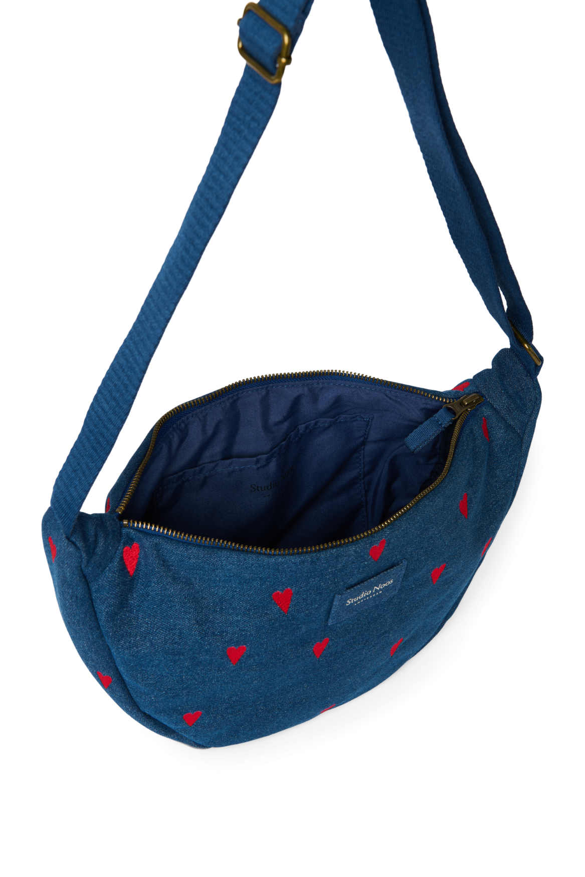 Studio Noos Denim Bauchtasche Dunkelblau Herzen
