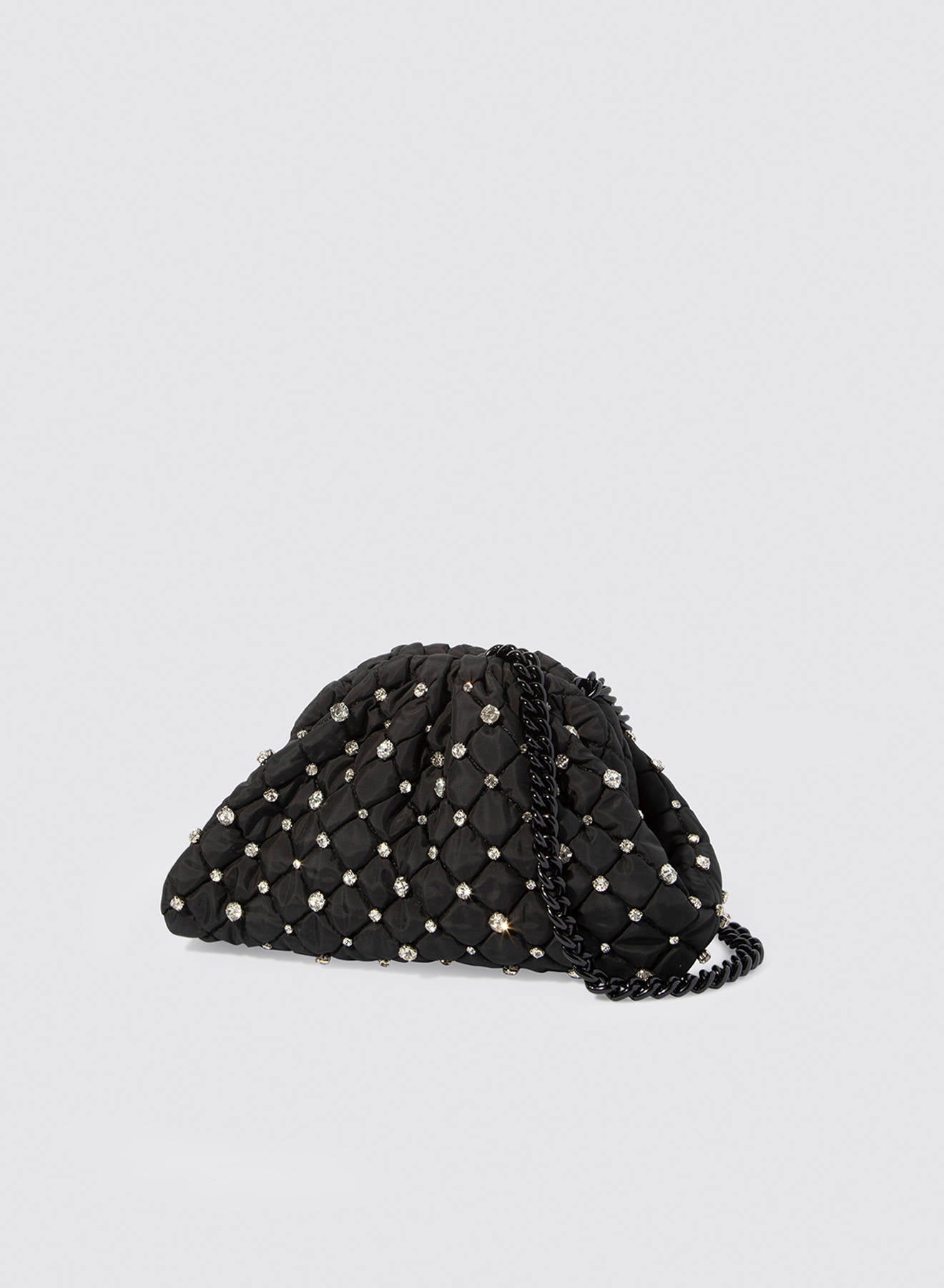 Maria la Rosa Strass Mini Bag Clutch Schwarz Strass