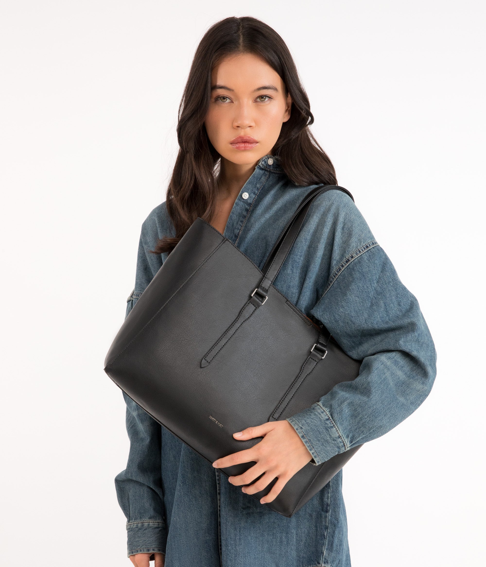 Matt & Nat Arbor Emel Tote Tasche Schwarz 14 Zoll