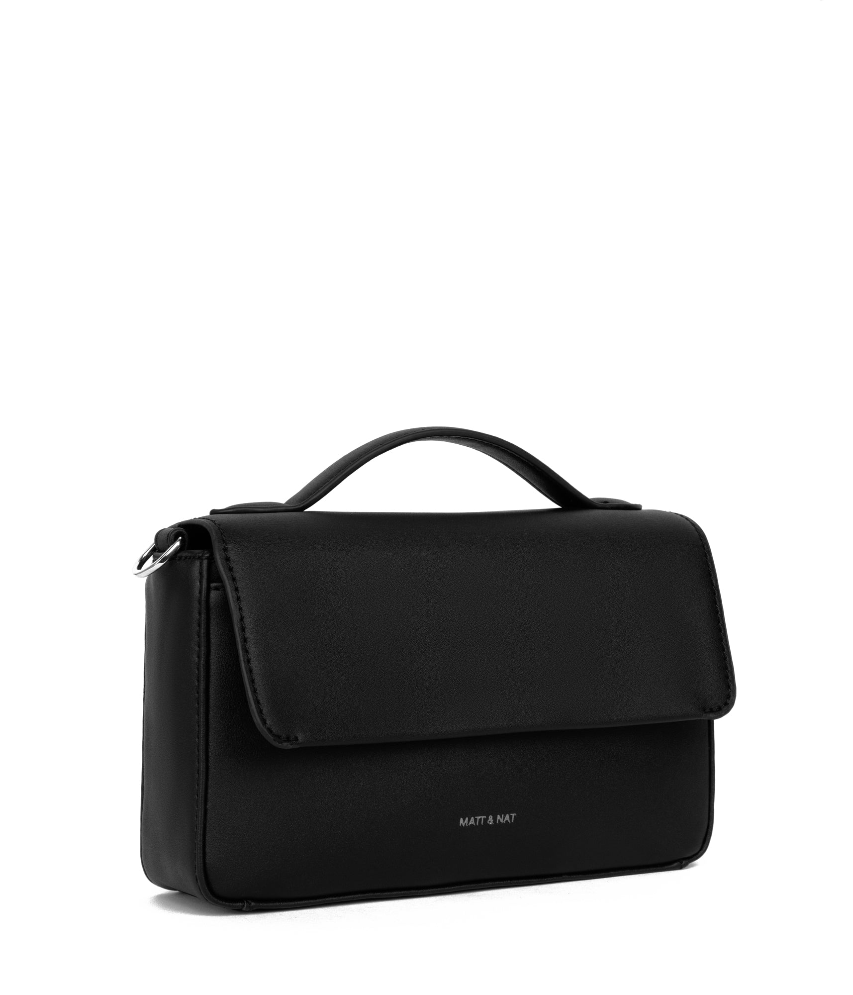 Matt & Nat Heart Sol Crossbody Schwarz mit Griff vegan