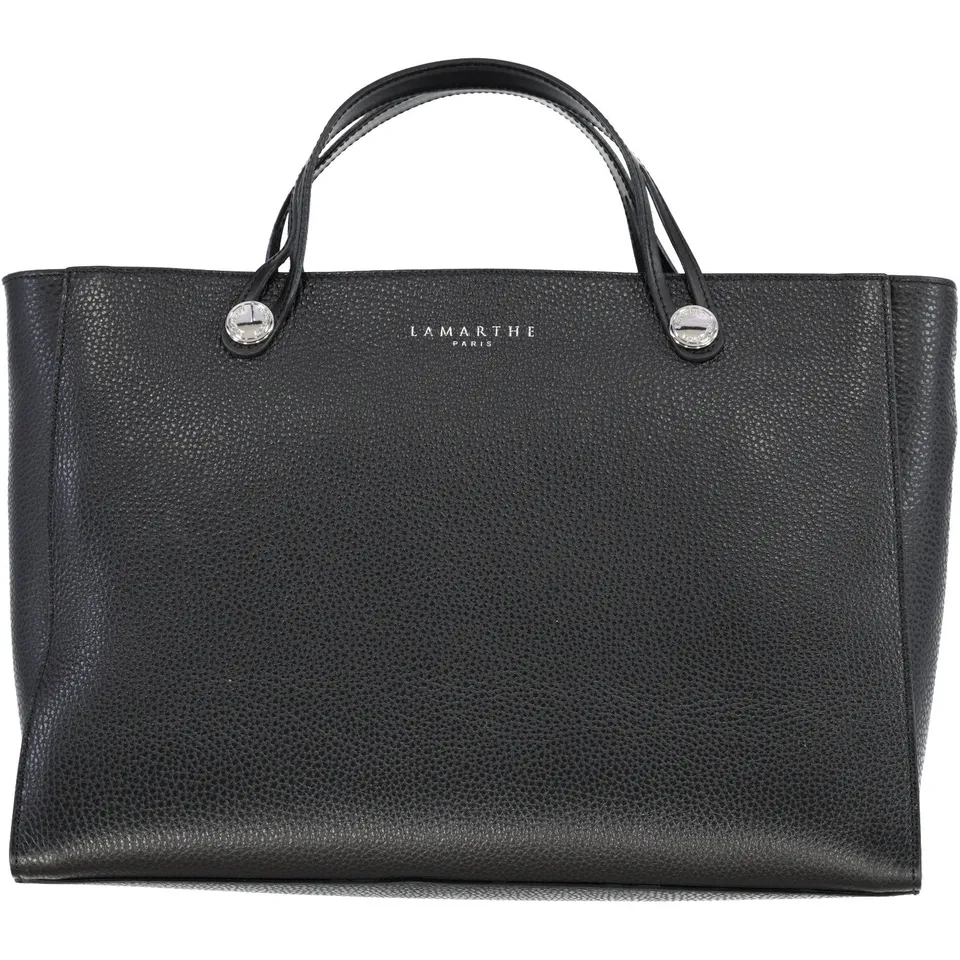 Lamarthe Fidèle IF107 Handtasche Schwarz Vollleder