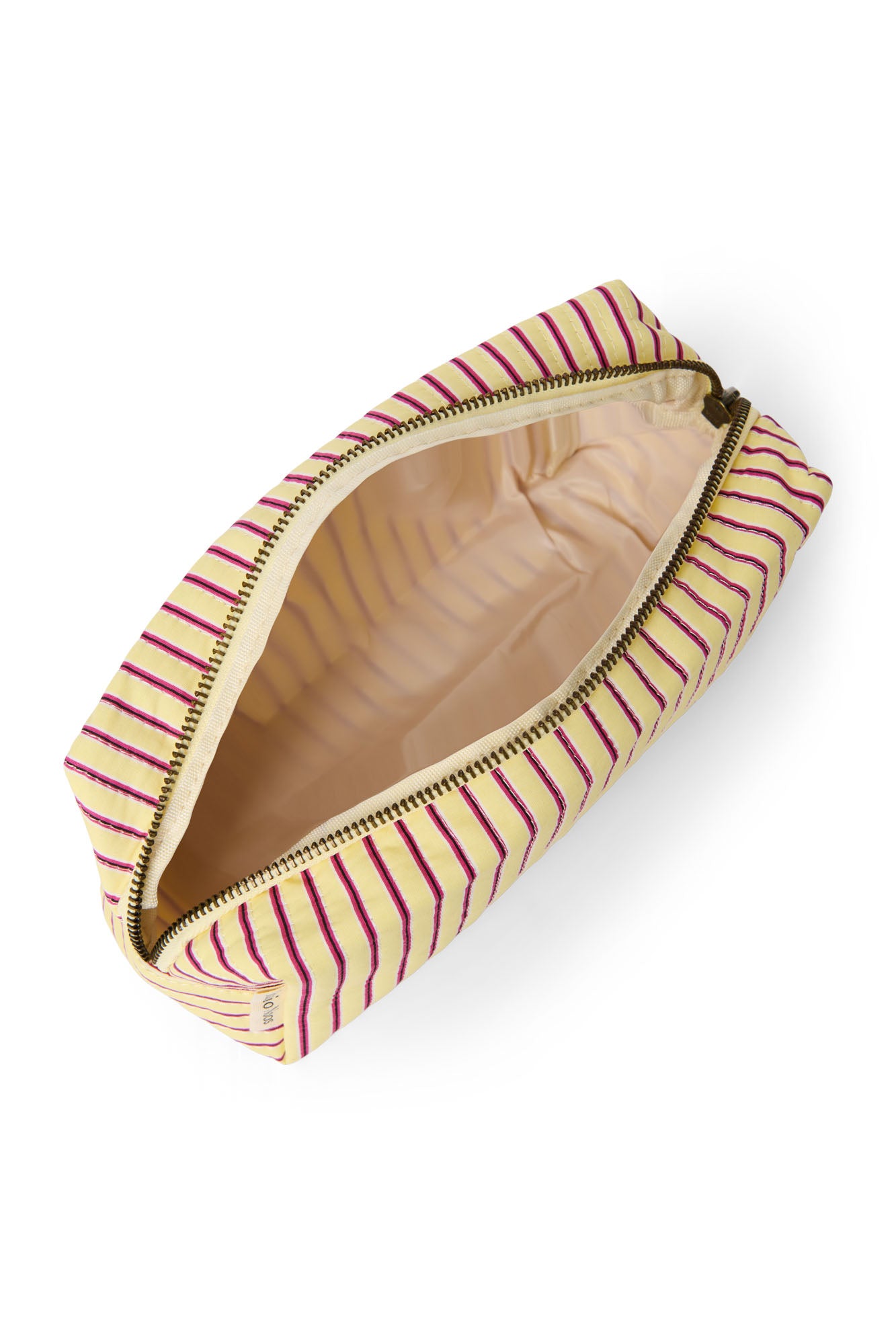 Studio Noos Poplin Striped Pouch Täschchen Butter Yellow Gestreift