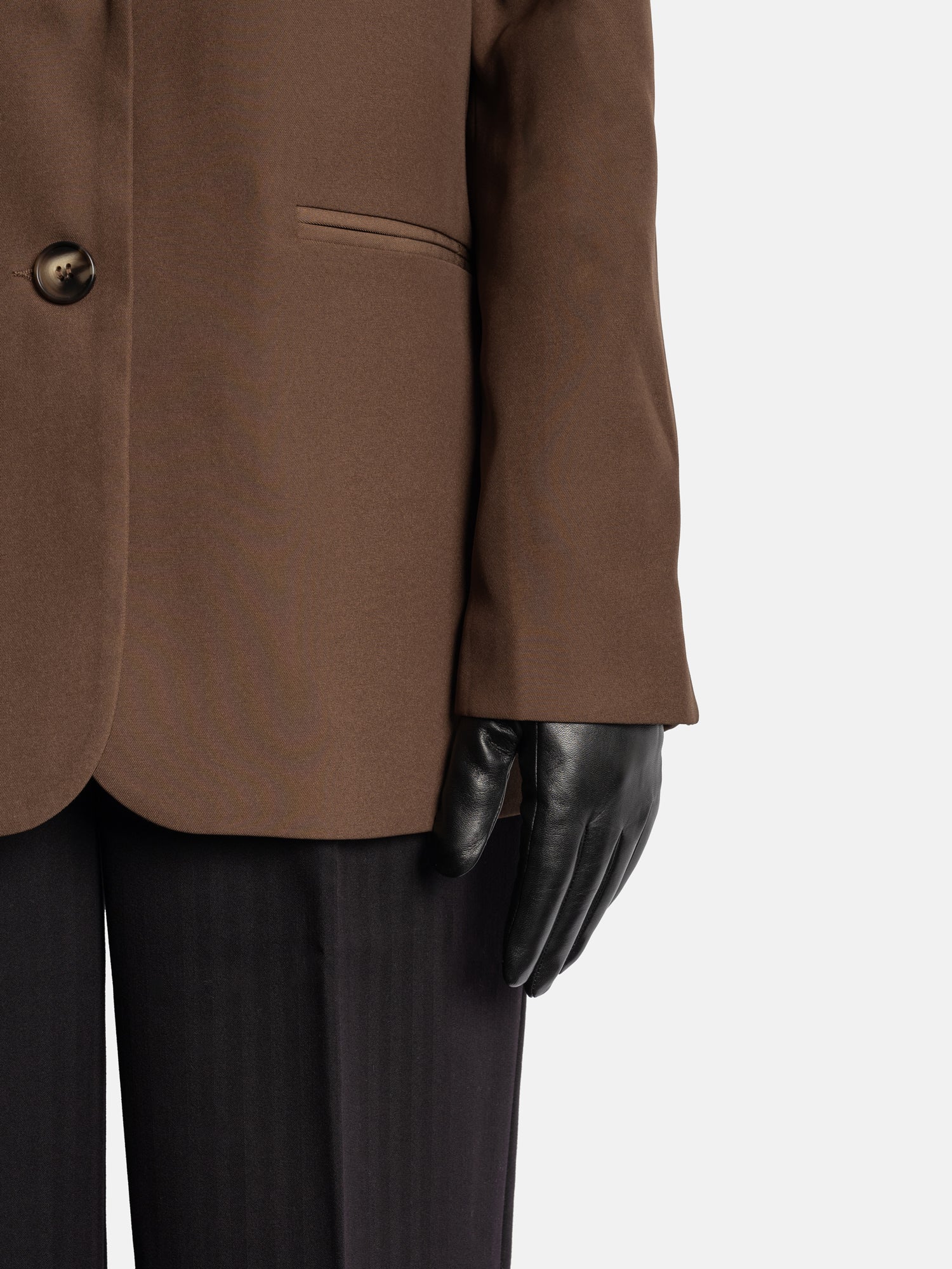 RE:DESIGNED Stacey Plain Handschuhe Schwarz Leder
